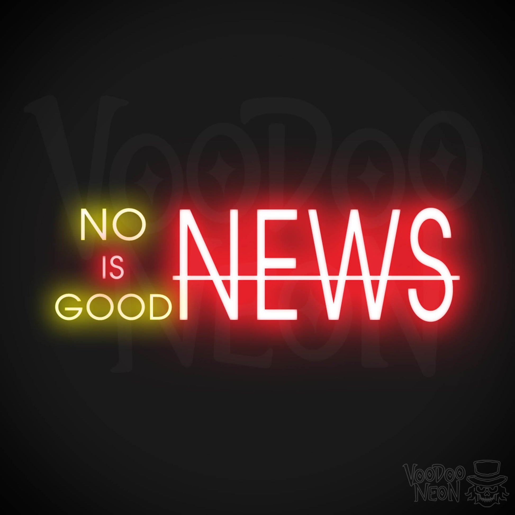 No News Is Good News Neon Sign - No News Is Good News Sign - Color Multi-Color