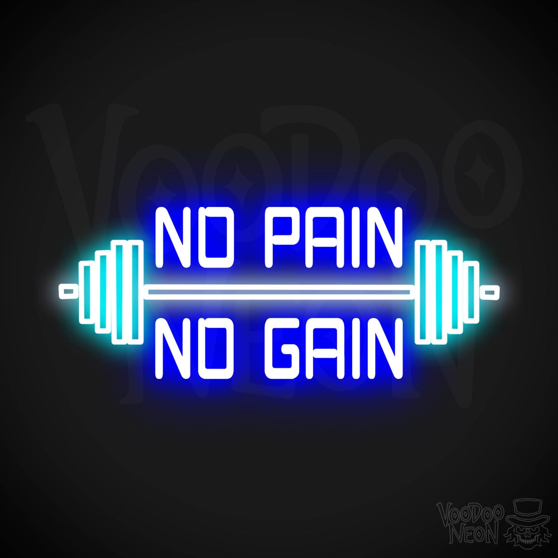 No Pain No Gain Neon Sign - No Pain No Gain Sign - Color Multi-Color