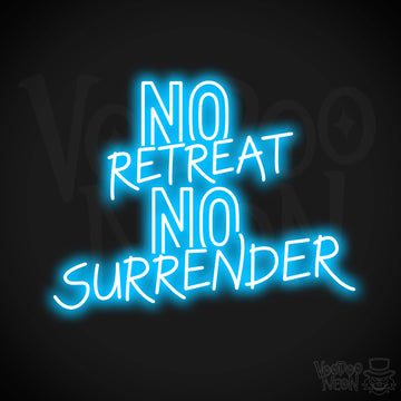 No Retreat, No Surrender LED Neon - Dark Blue