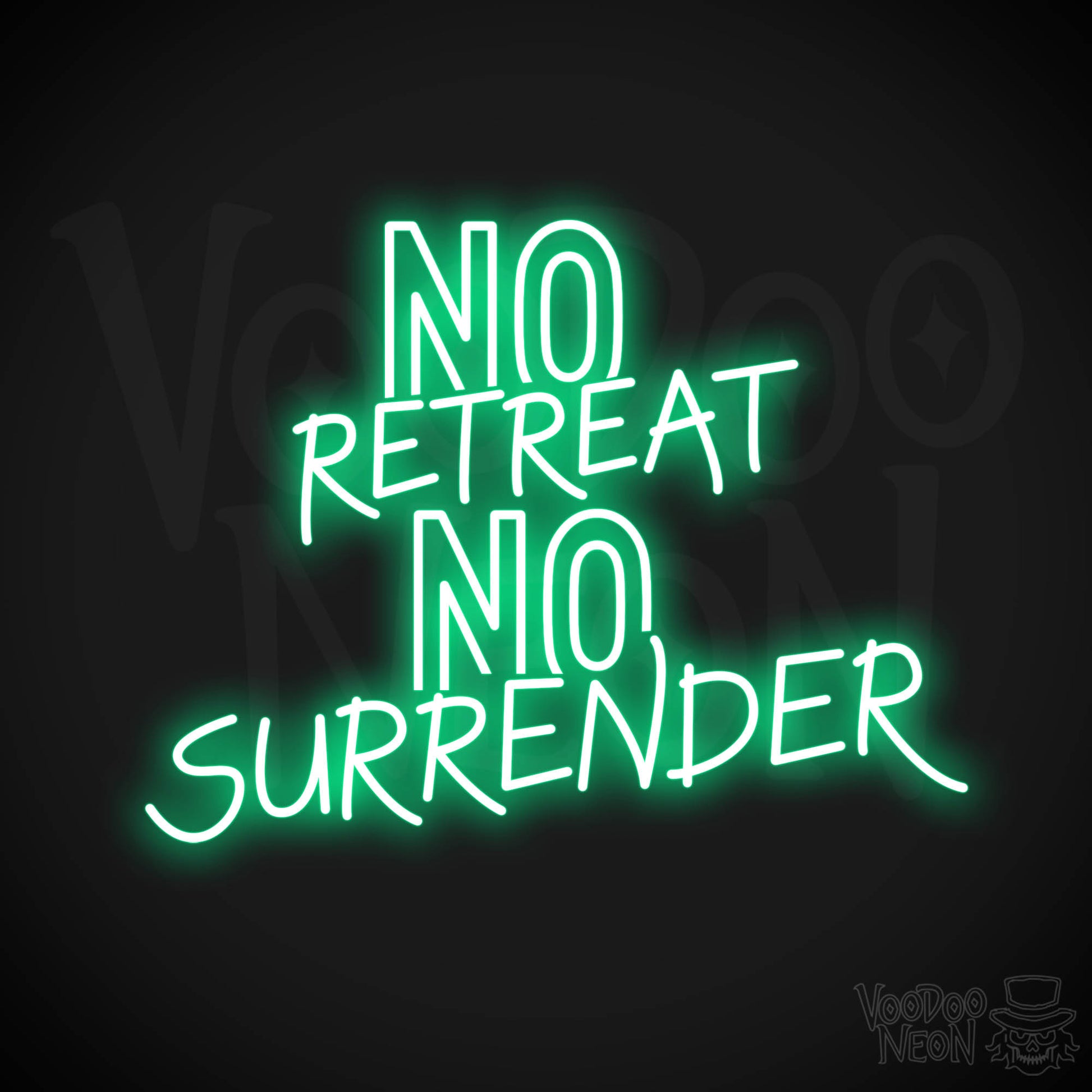 No Retreat, No Surrender LED Neon - Green