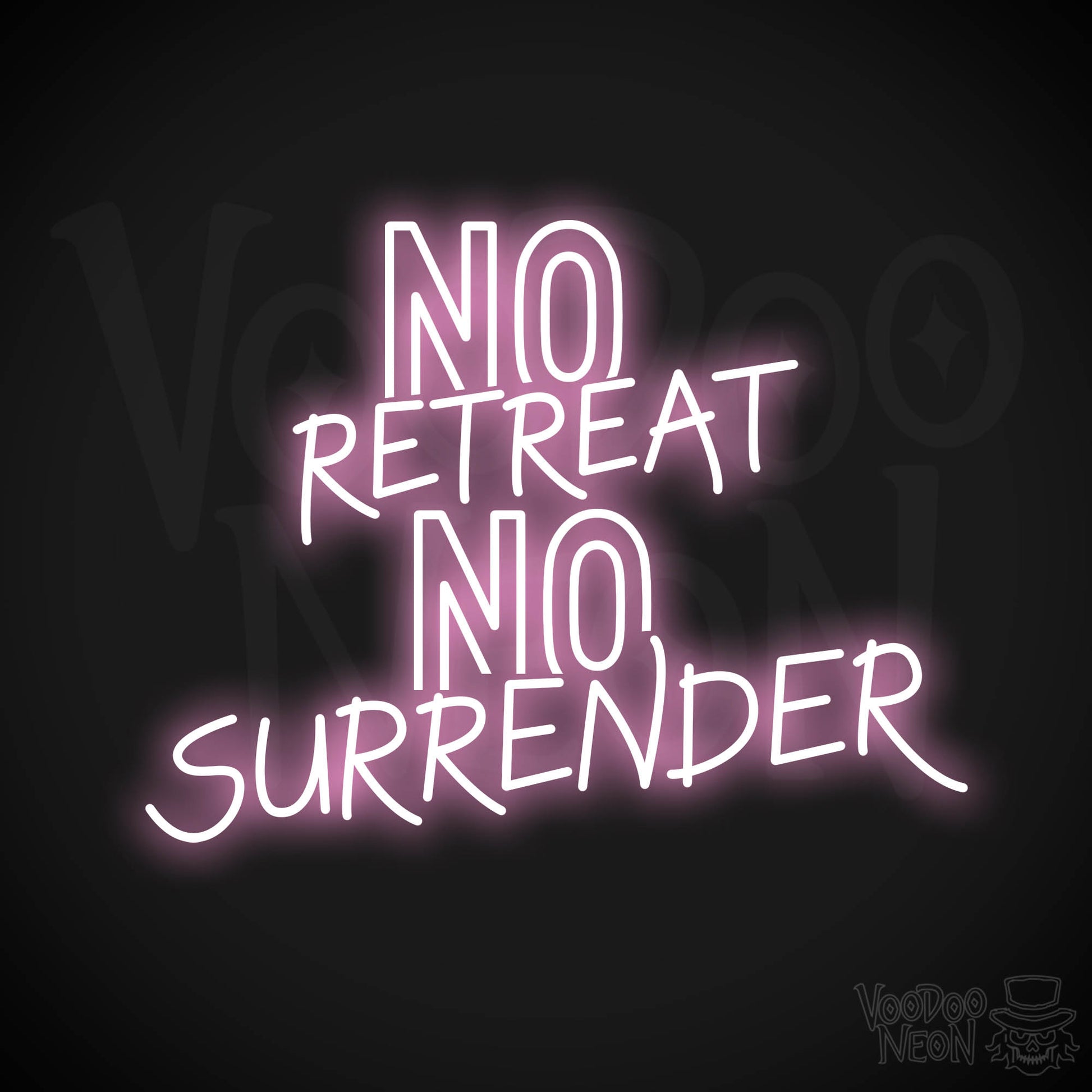 No Retreat, No Surrender LED Neon - Light Pink