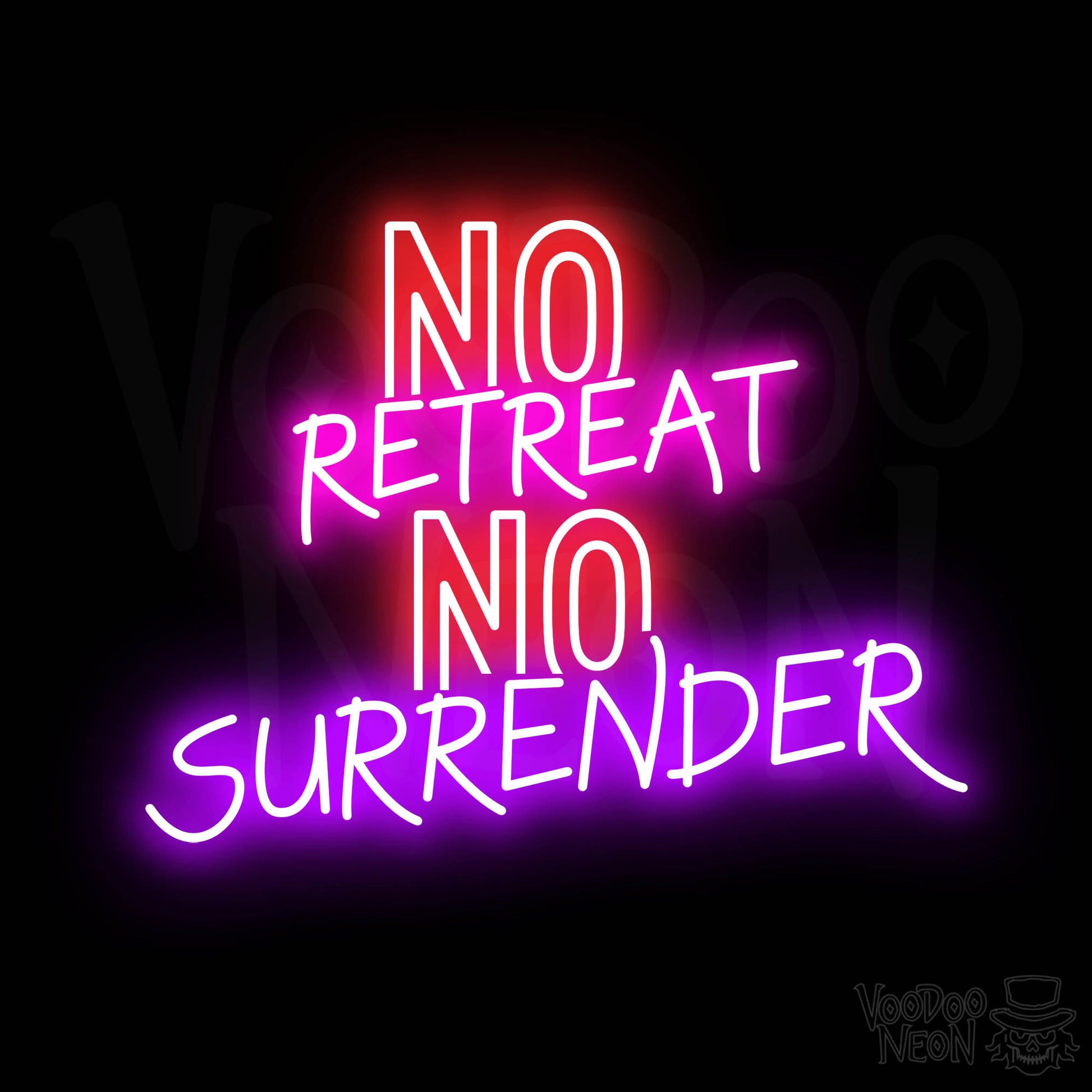 No Retreat, No Surrender LED Neon - Multi-Color