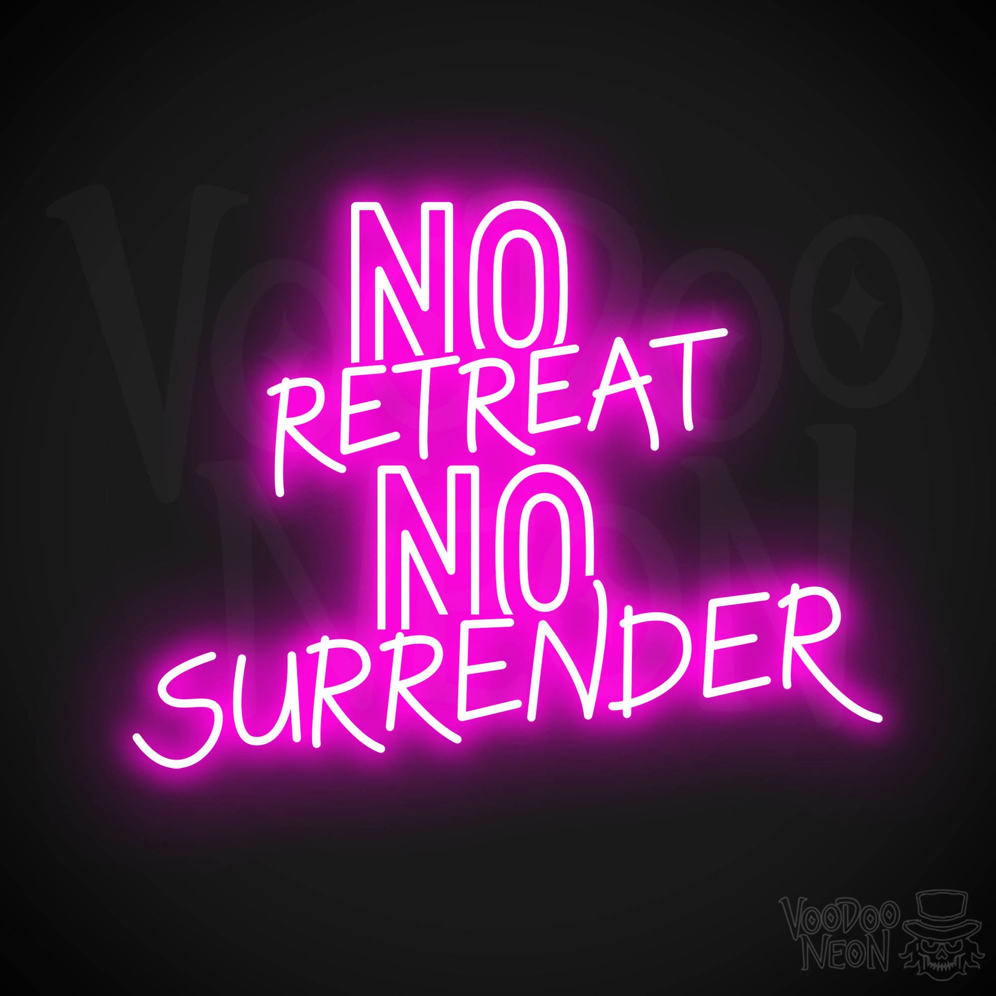 No Retreat, No Surrender LED Neon - Pink