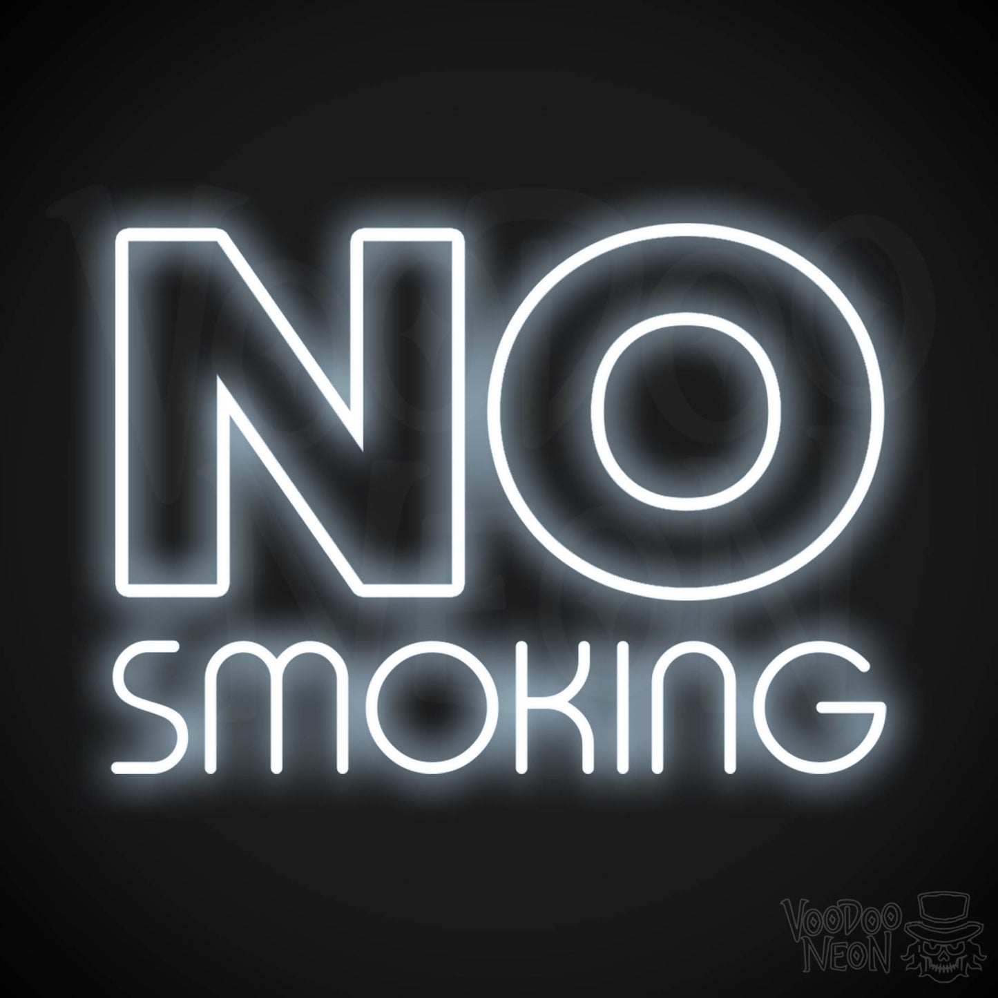 No Smoking LED Neon - Cool White
