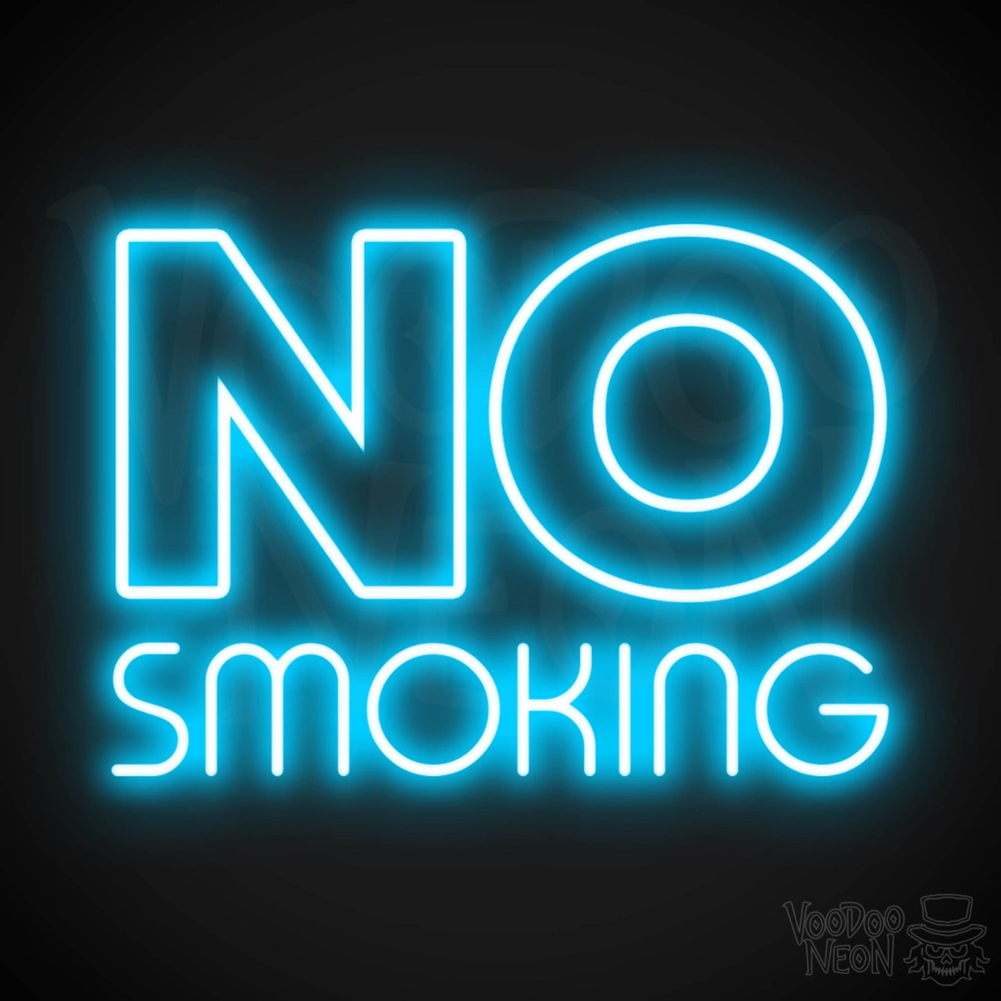 No Smoking LED Neon - Dark Blue