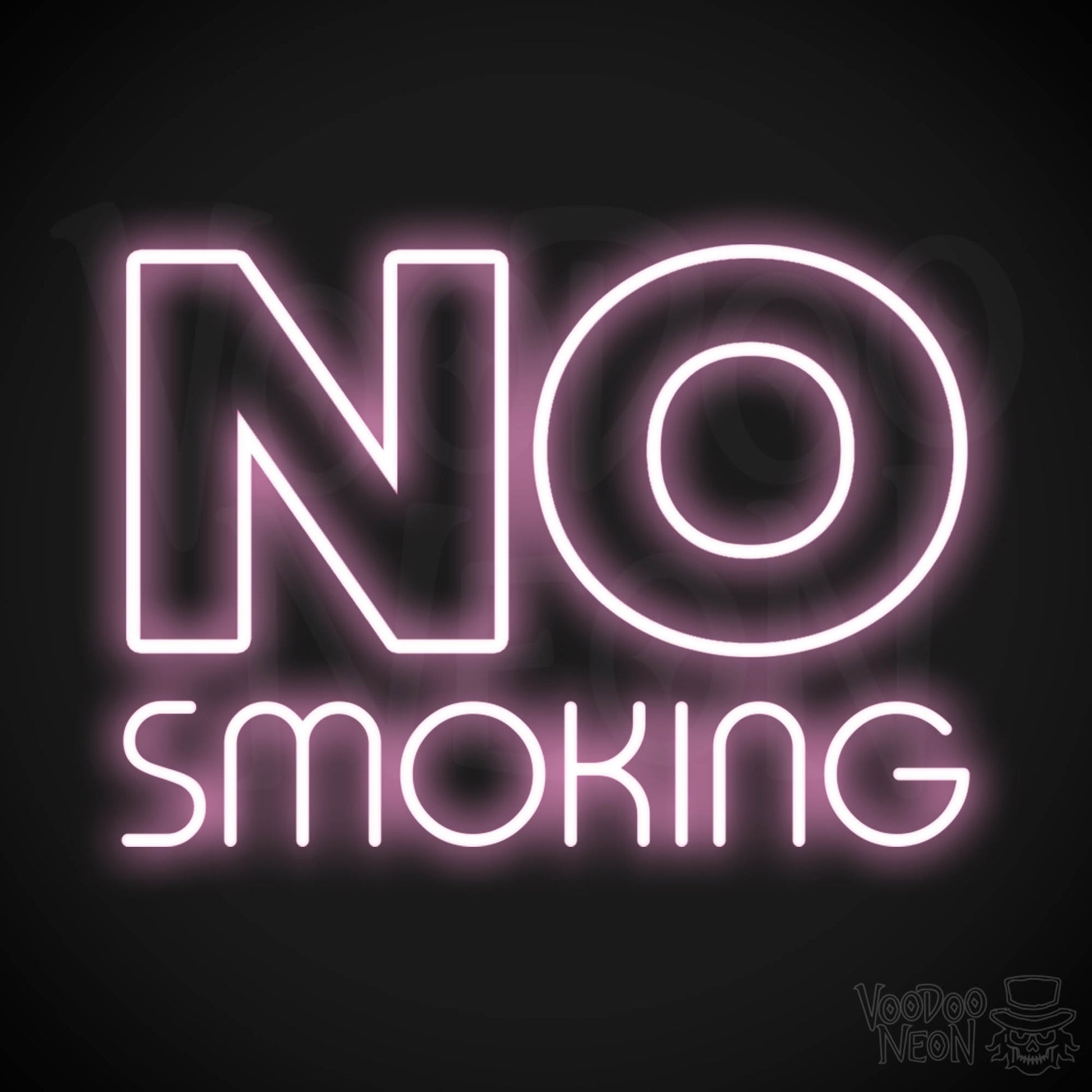 No Smoking LED Neon - Light Pink