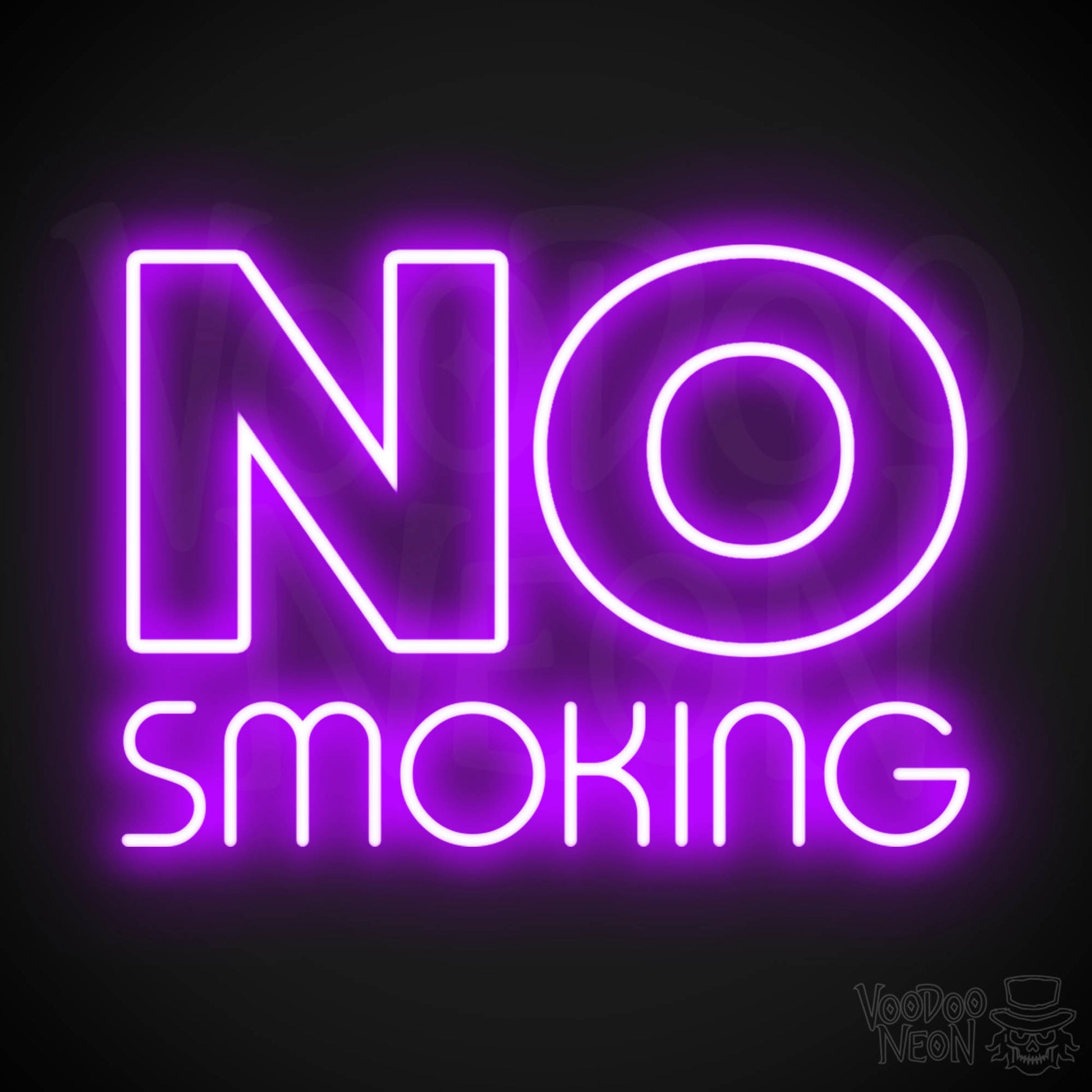 No Smoking LED Neon - Purple
