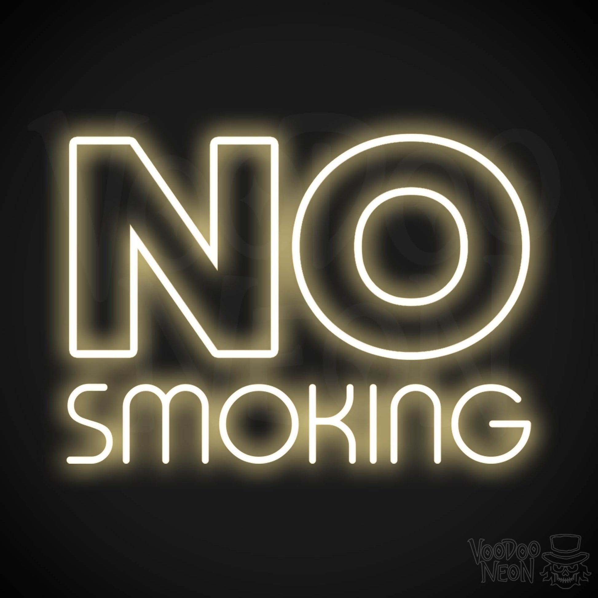 No Smoking LED Neon - Warm White