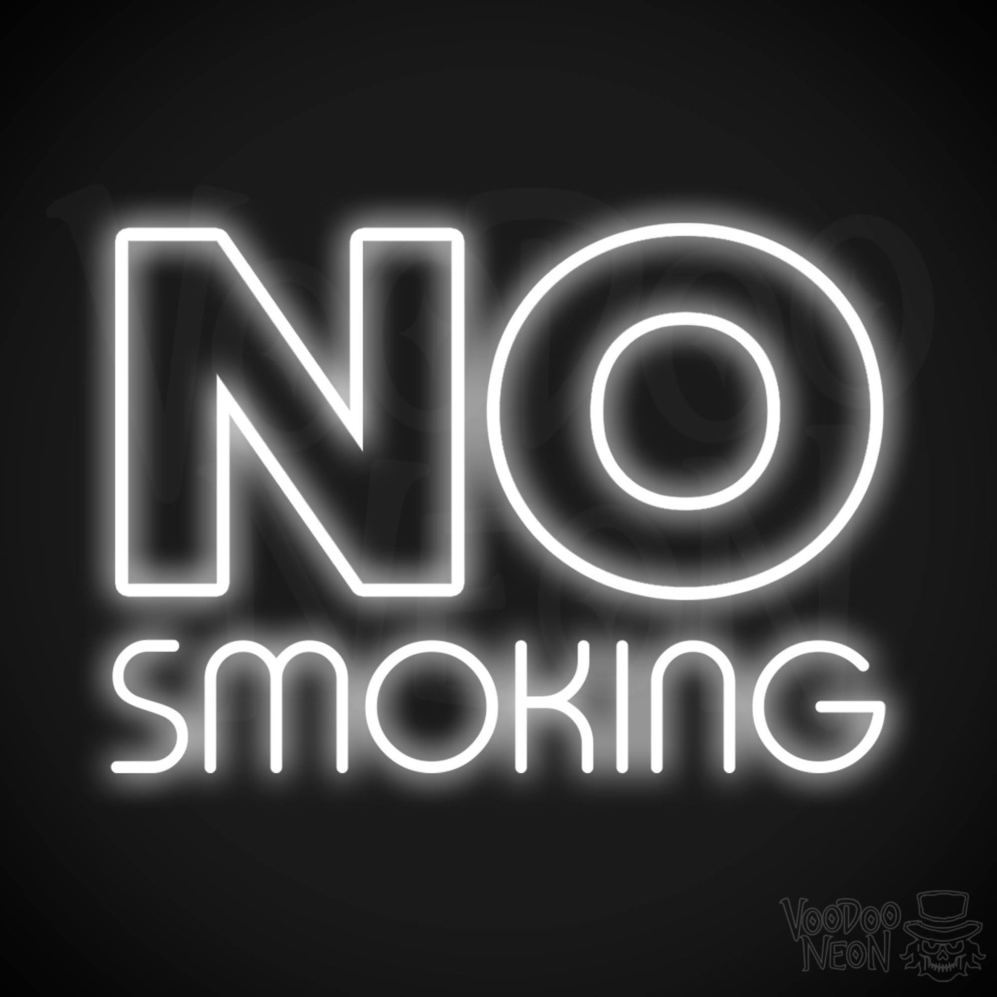 No Smoking LED Neon - White