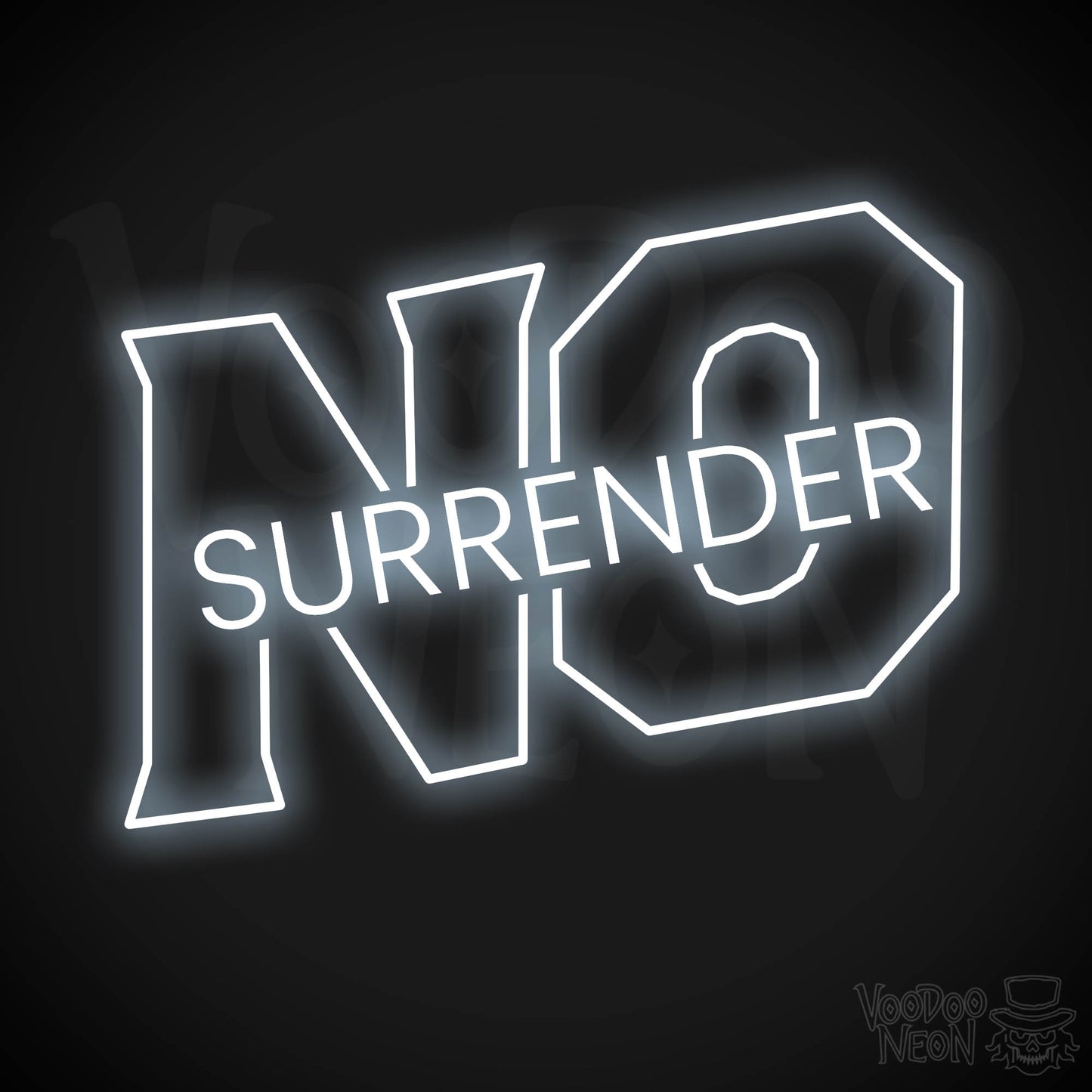 No Surrender LED Neon - Cool White