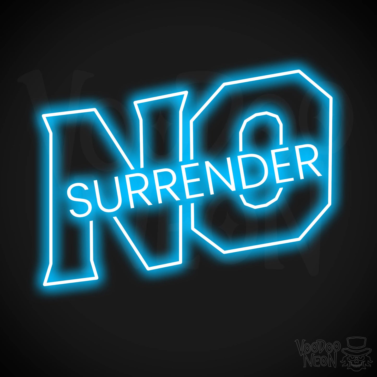 No Surrender LED Neon - Dark Blue