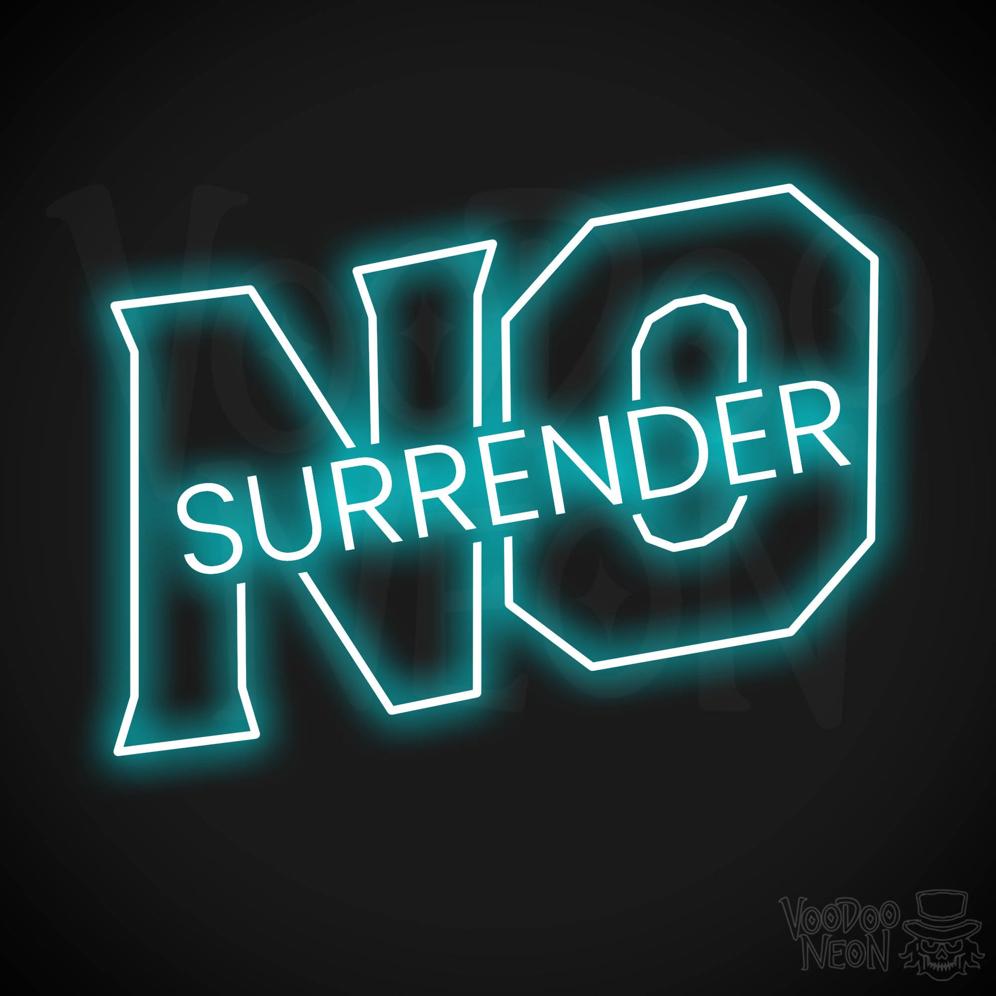 No Surrender LED Neon - Ice Blue