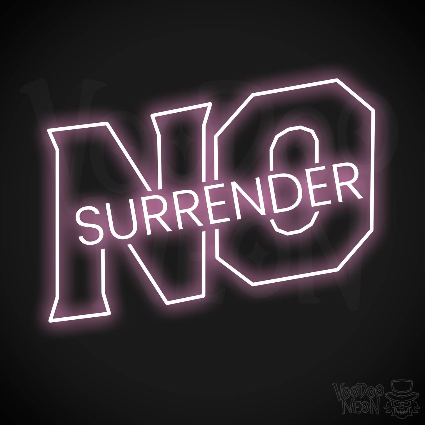 No Surrender LED Neon - Light Pink