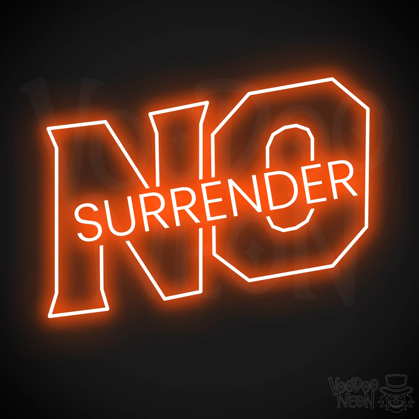 No Surrender LED Neon - Orange