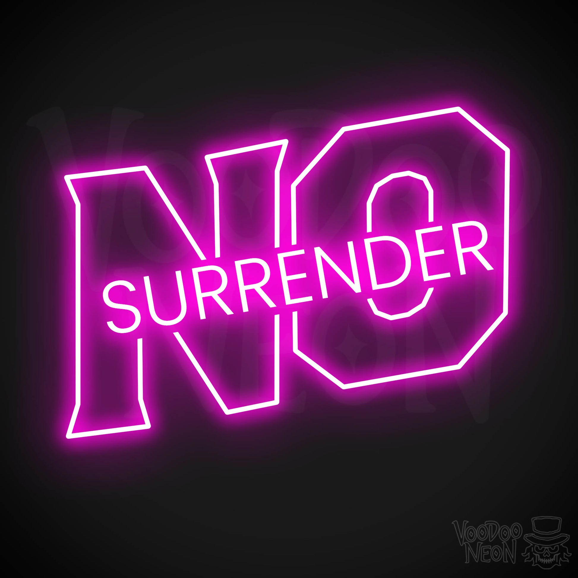 No Surrender LED Neon - Pink