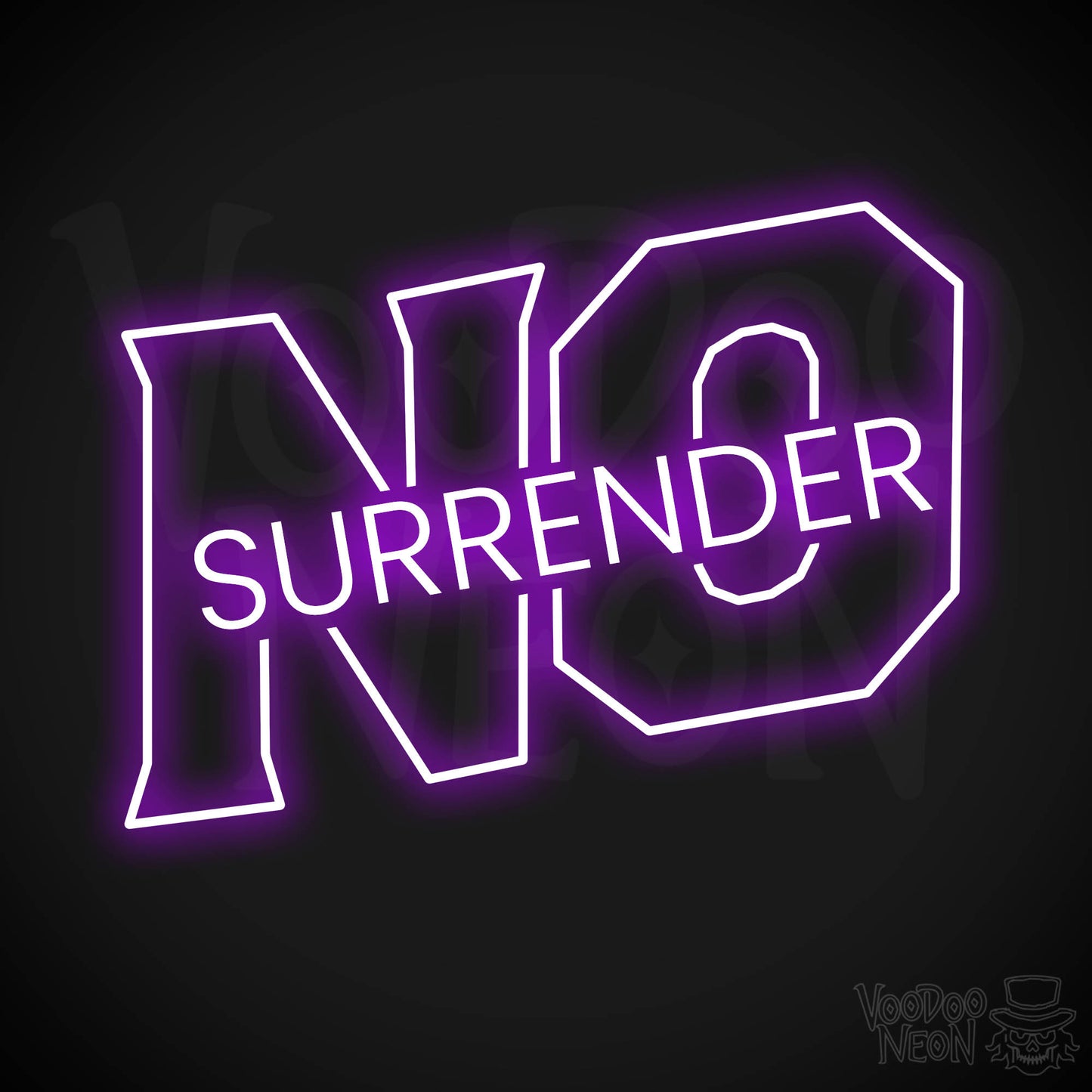 No Surrender LED Neon - Purple