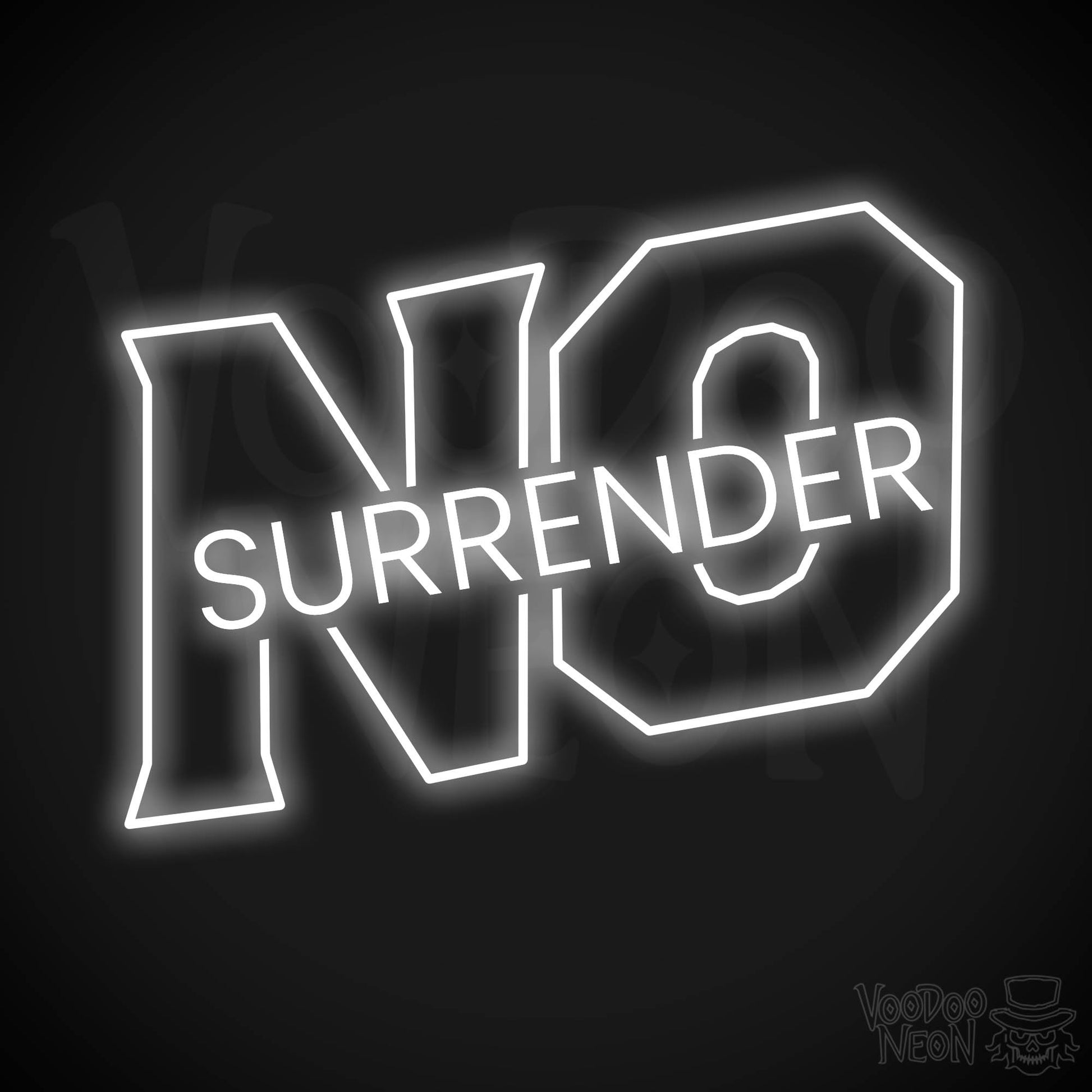 No Surrender LED Neon - White