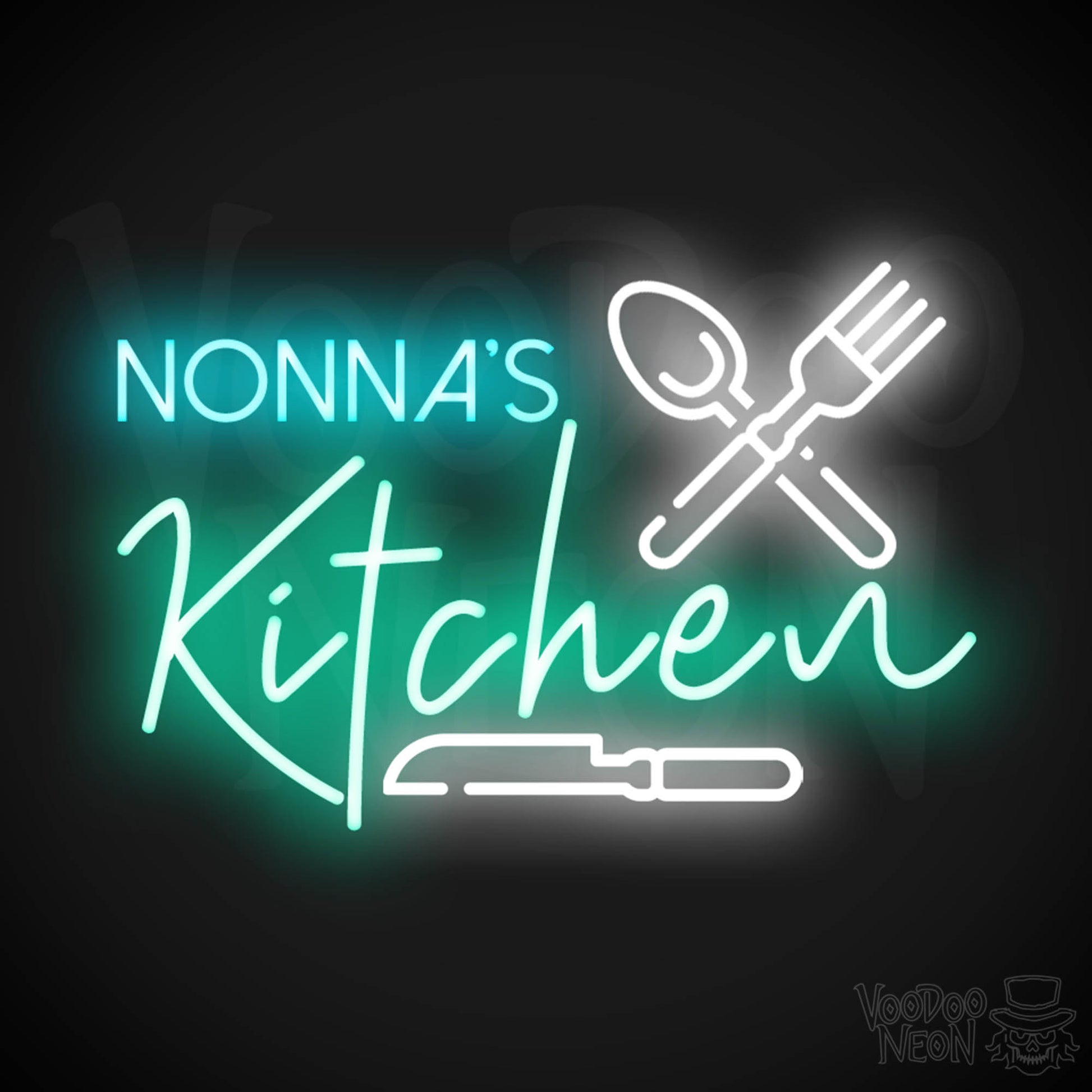 Nonna's Kitchen Neon Sign - Neon Nona's Kitchen Sign - Wall Art - Color Multi-Color