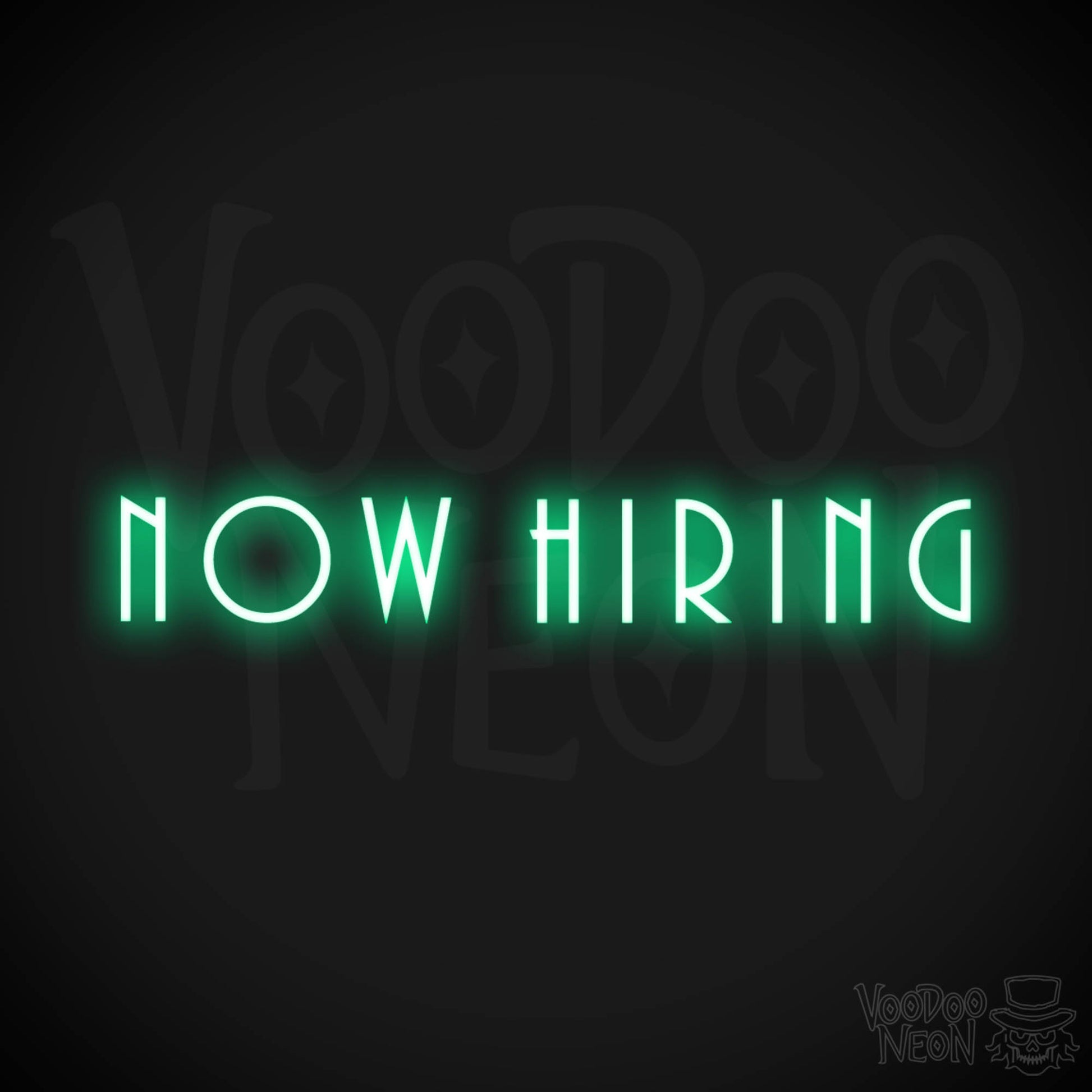 Now Hiring Neon Sign - Neon Now Hiring Sign - Business Sign - Color Green