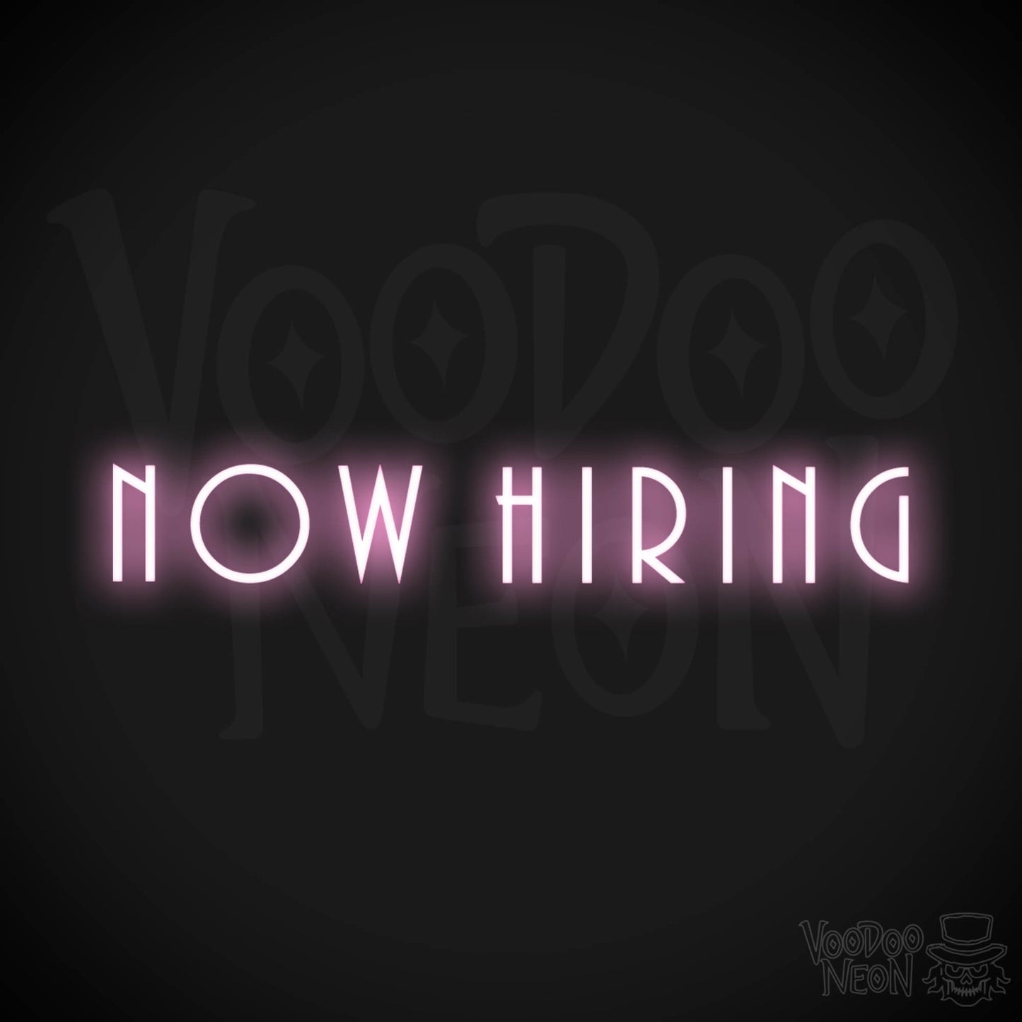 Now Hiring Neon Sign - Neon Now Hiring Sign - Business Sign - Color Light Pink