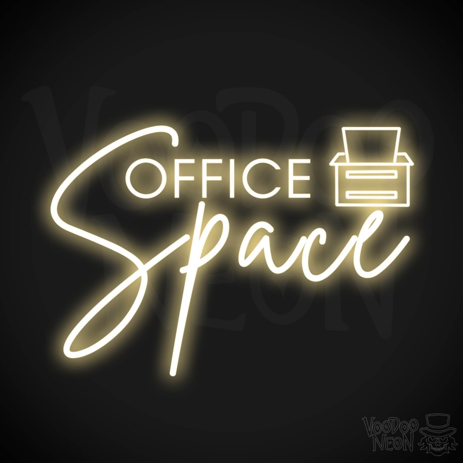 Office Space Neon Sign - Neon Office Space Sign - Color Warm White