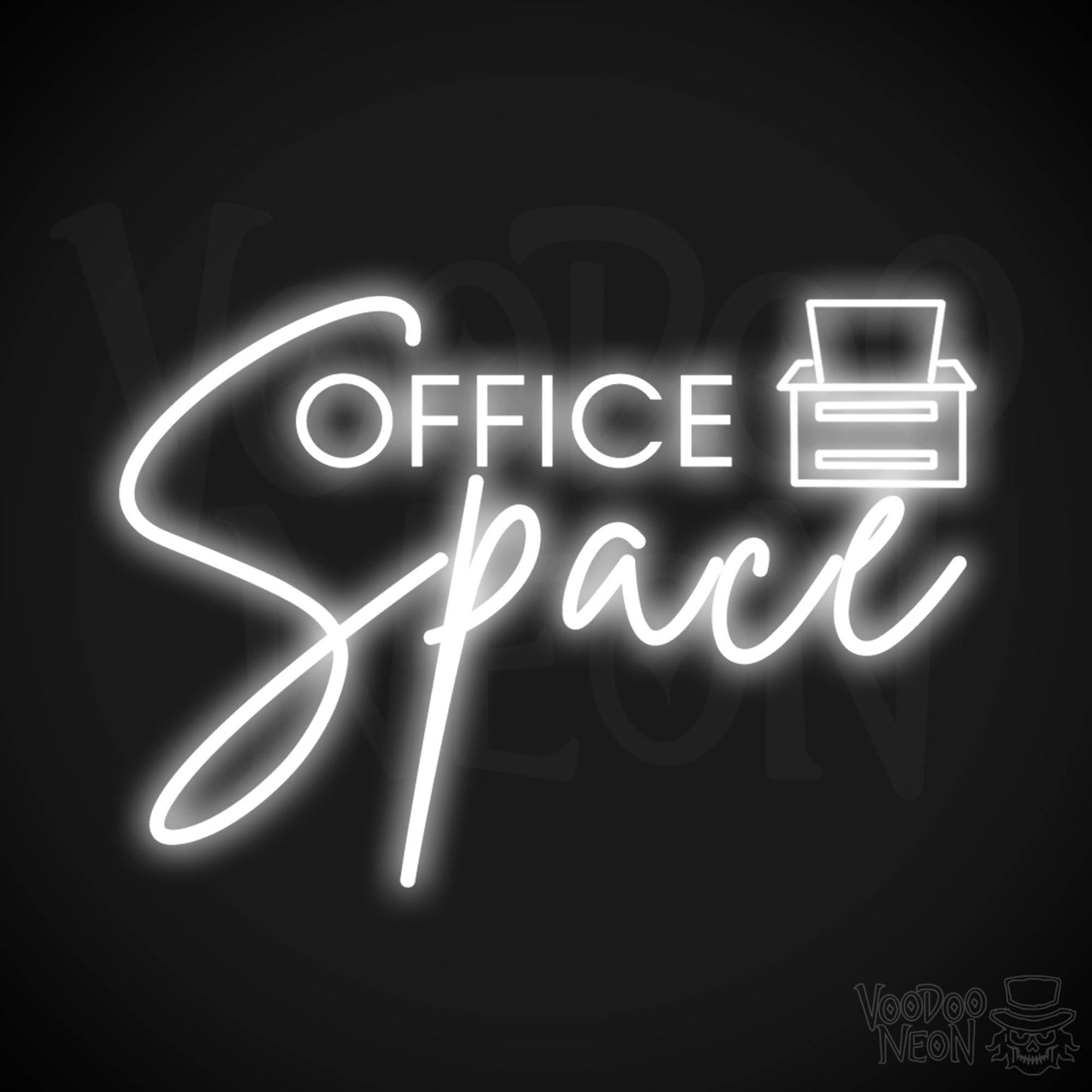 Office Space Neon Sign - Neon Office Space Sign - Color White