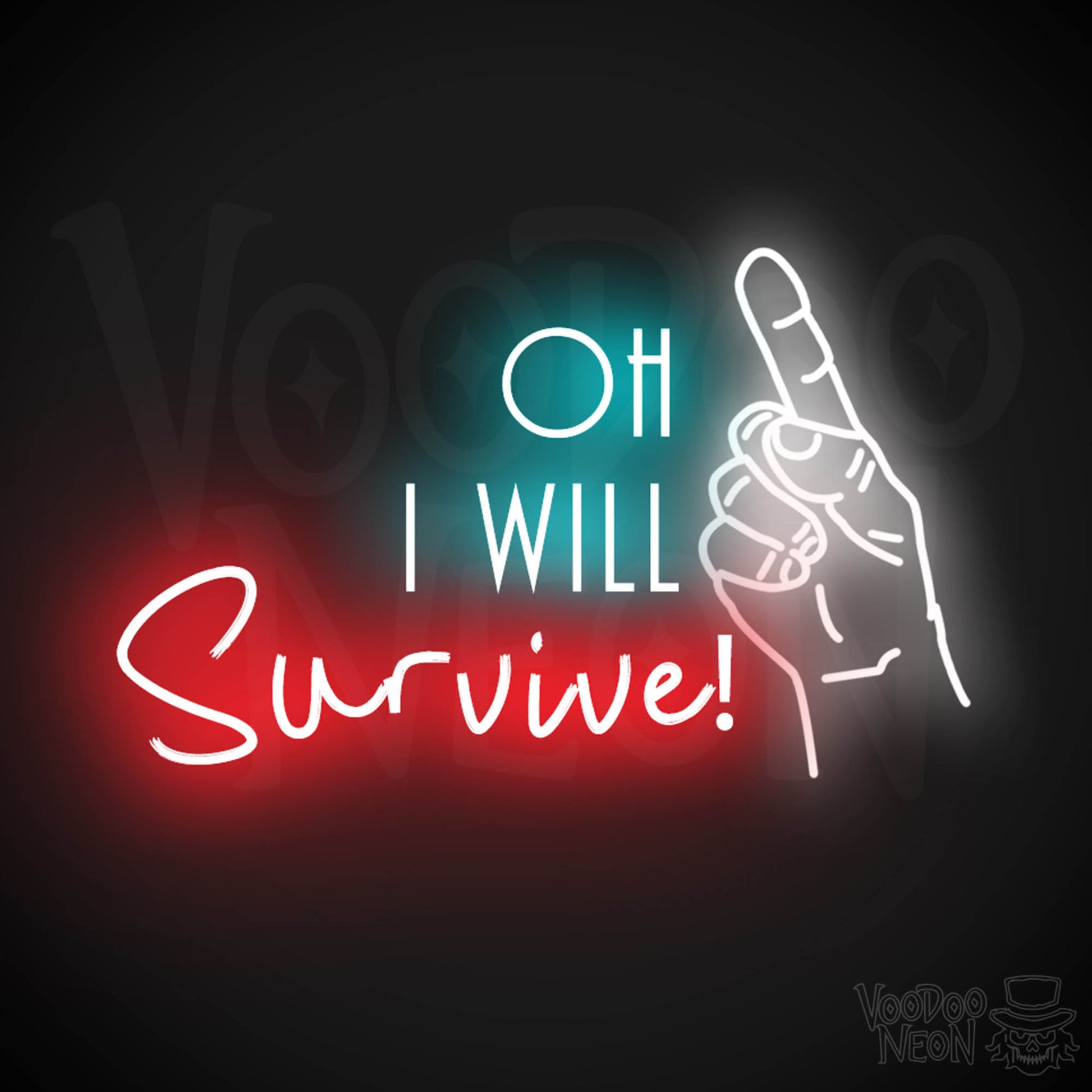 Oh I Will Survive Neon Sign - Neon Oh I Will Survive Sign - Color Multi-Color