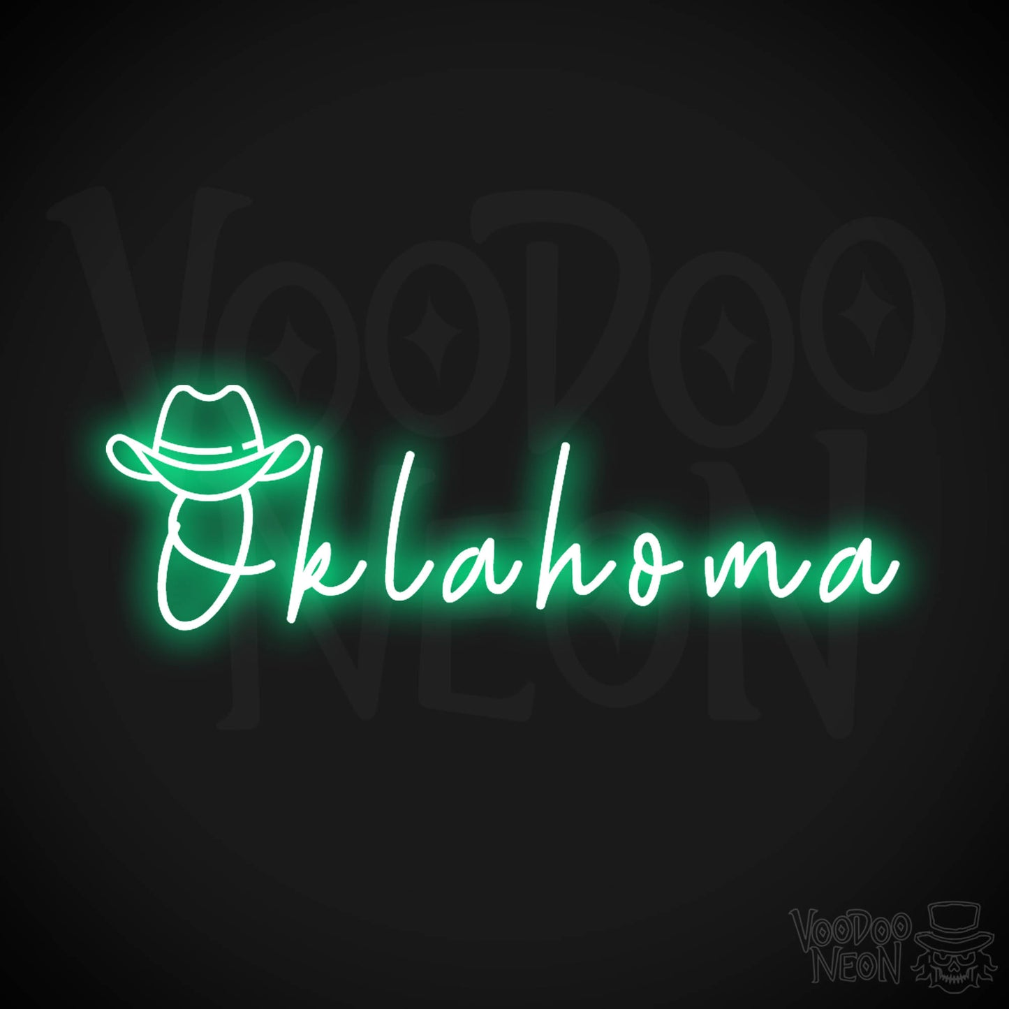 Oklahoma City Neon Sign - Neon Oklahoma City Sign - LED Signs - Wall Art - Color Green