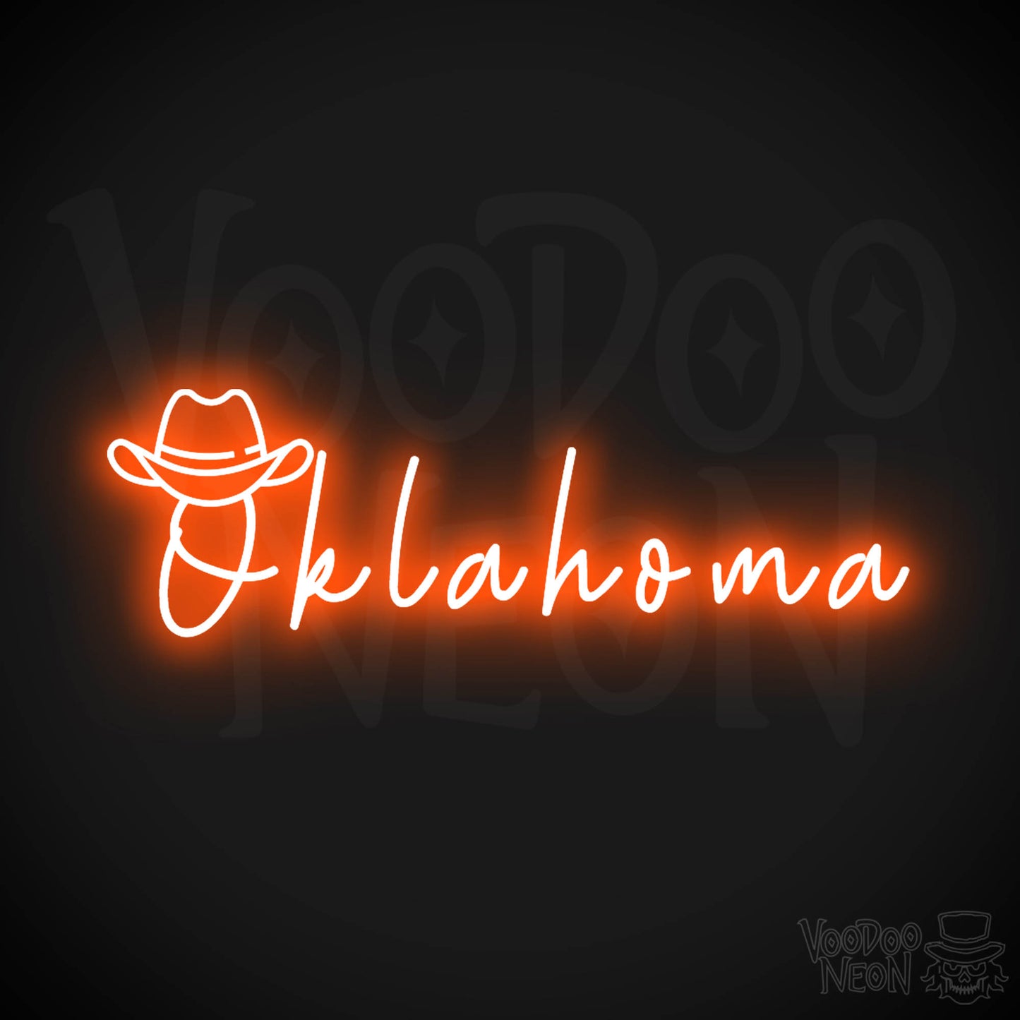 Oklahoma City Neon Sign - Neon Oklahoma City Sign - LED Signs - Wall Art - Color Orange