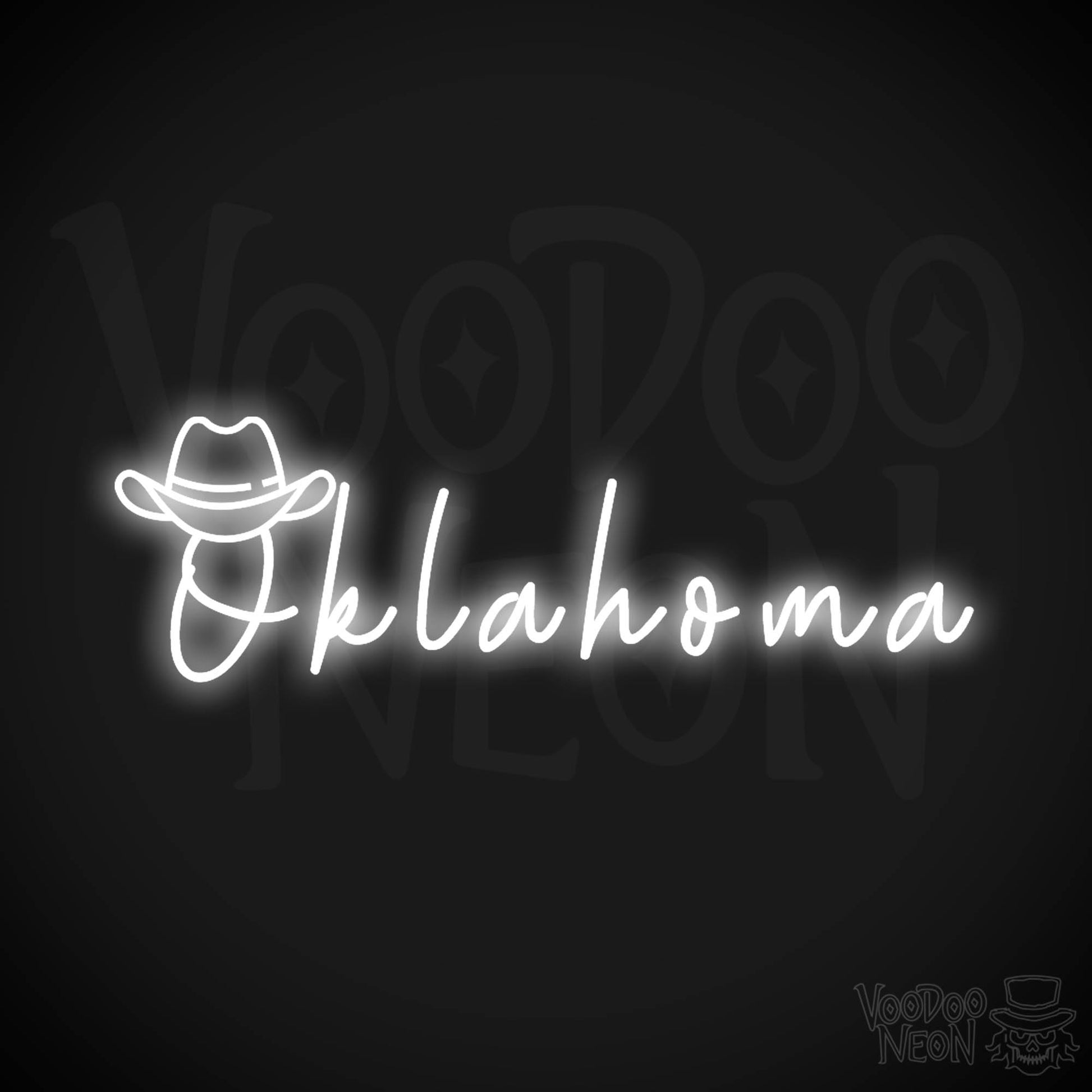 Oklahoma City Neon Sign - Neon Oklahoma City Sign - LED Signs - Wall Art - Color White