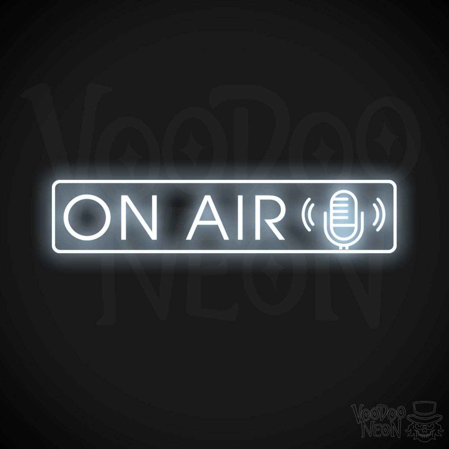 On Air Neon Sign - Neon On Air Sign - Podcast Sign - Color Cool White