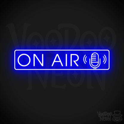 On Air Neon Sign - Neon On Air Sign - Podcast Sign - Color Dark Blue