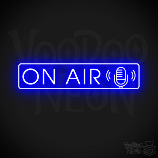 On Air Neon Sign - Neon On Air Sign - Podcast Sign - Color Dark Blue