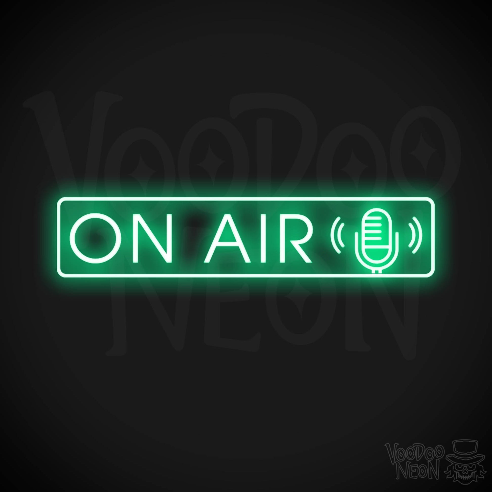 On Air Neon Sign - Neon On Air Sign - Podcast Sign - Color Green