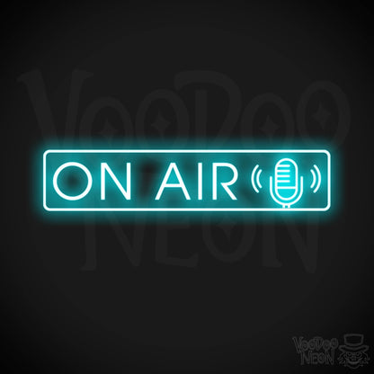On Air Neon Sign - Neon On Air Sign - Podcast Sign - Color Ice Blue