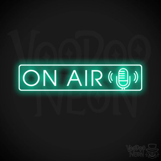 On Air Neon Sign - Neon On Air Sign - Podcast Sign - Color Light Green