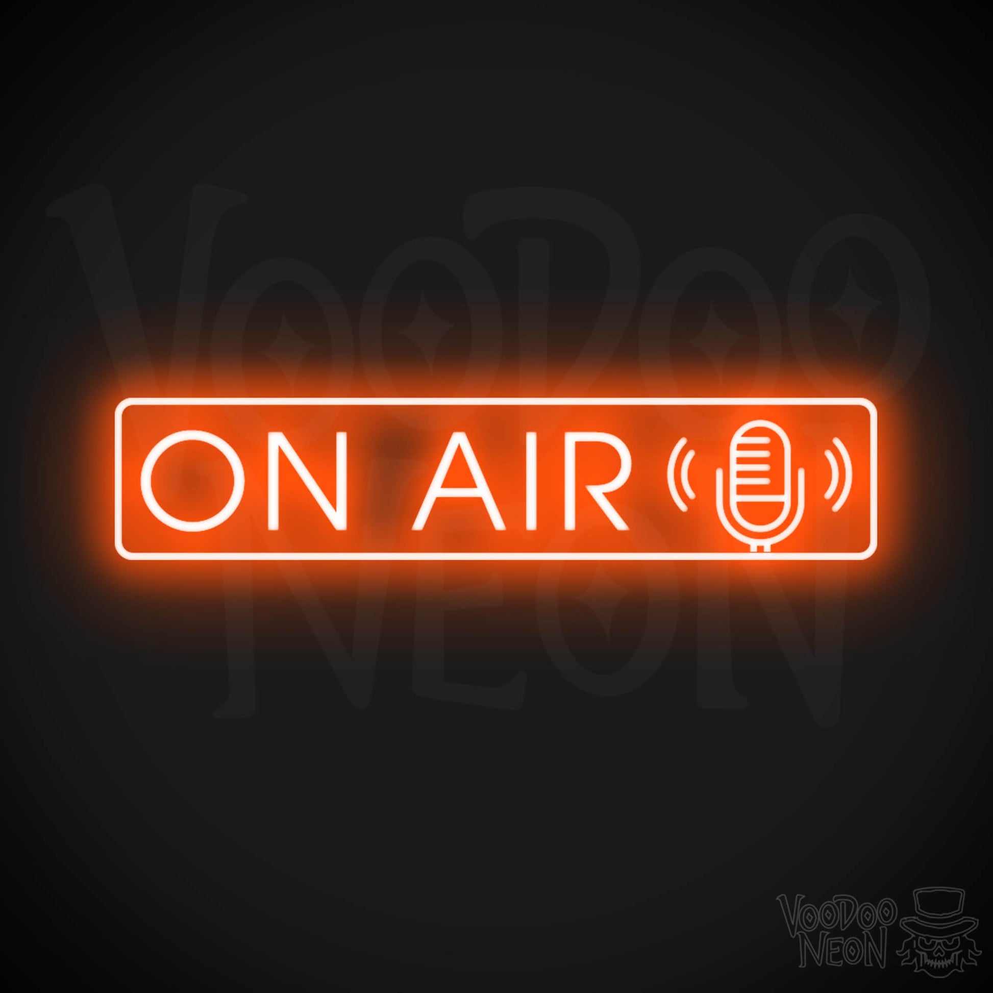 On Air Neon Sign - Neon On Air Sign - Podcast Sign - Color Orange