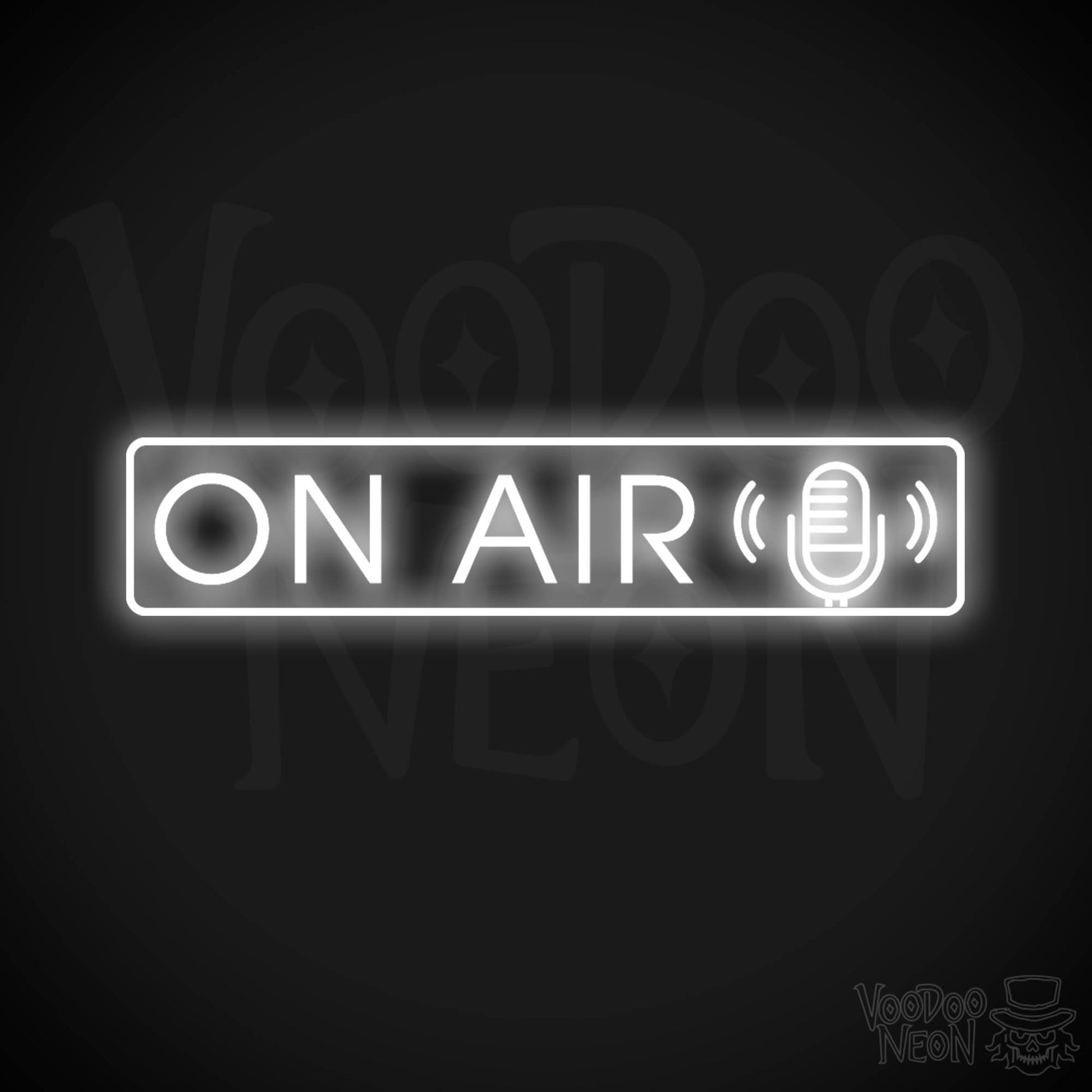 On Air Neon Sign - Neon On Air Sign - Podcast Sign - Color White