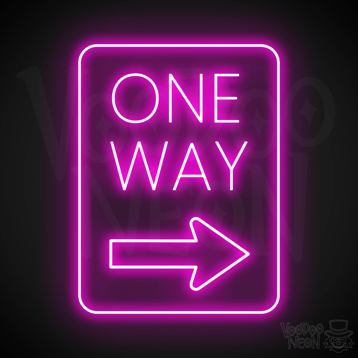 One Way Neon Sign - Pink