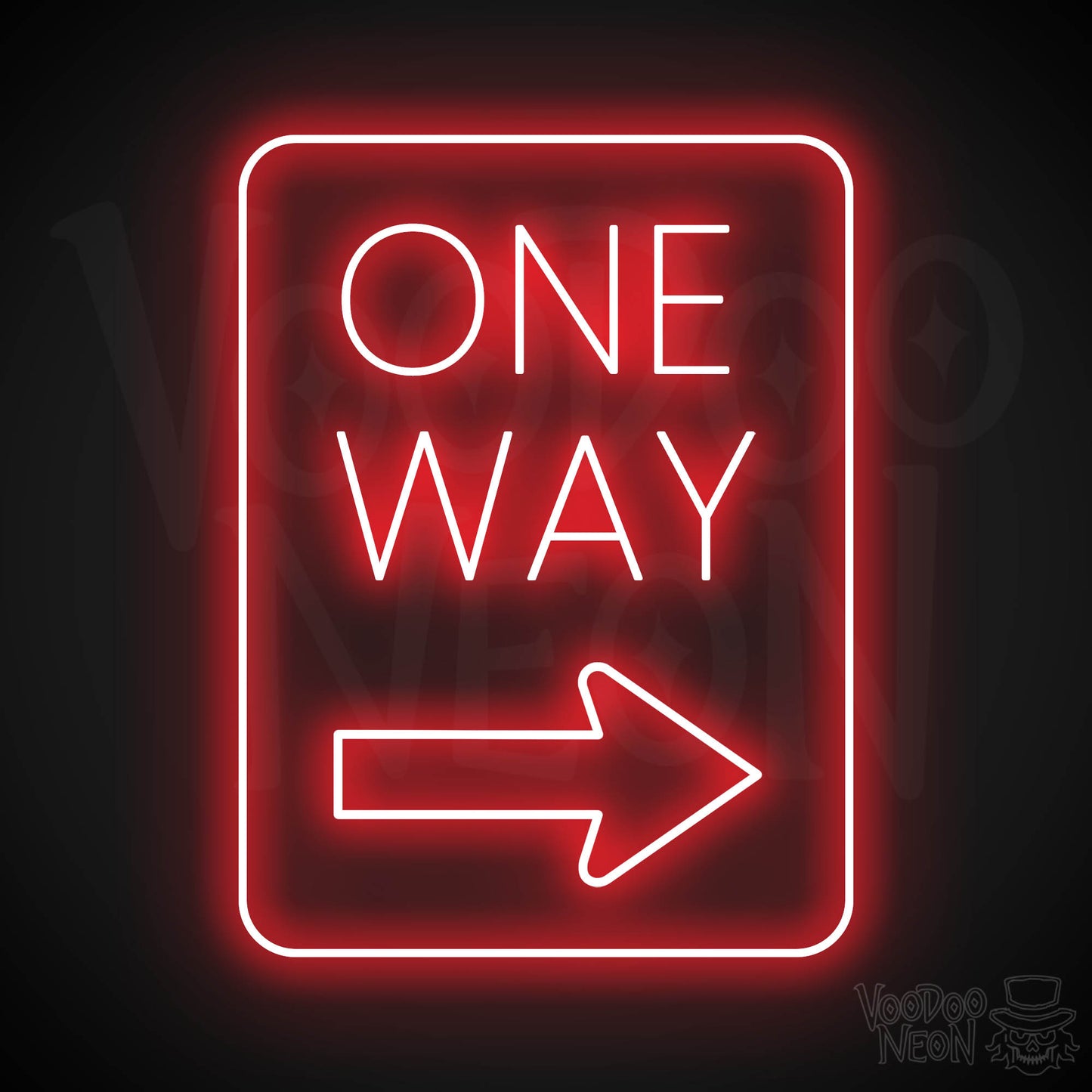 One Way Neon Sign - Red