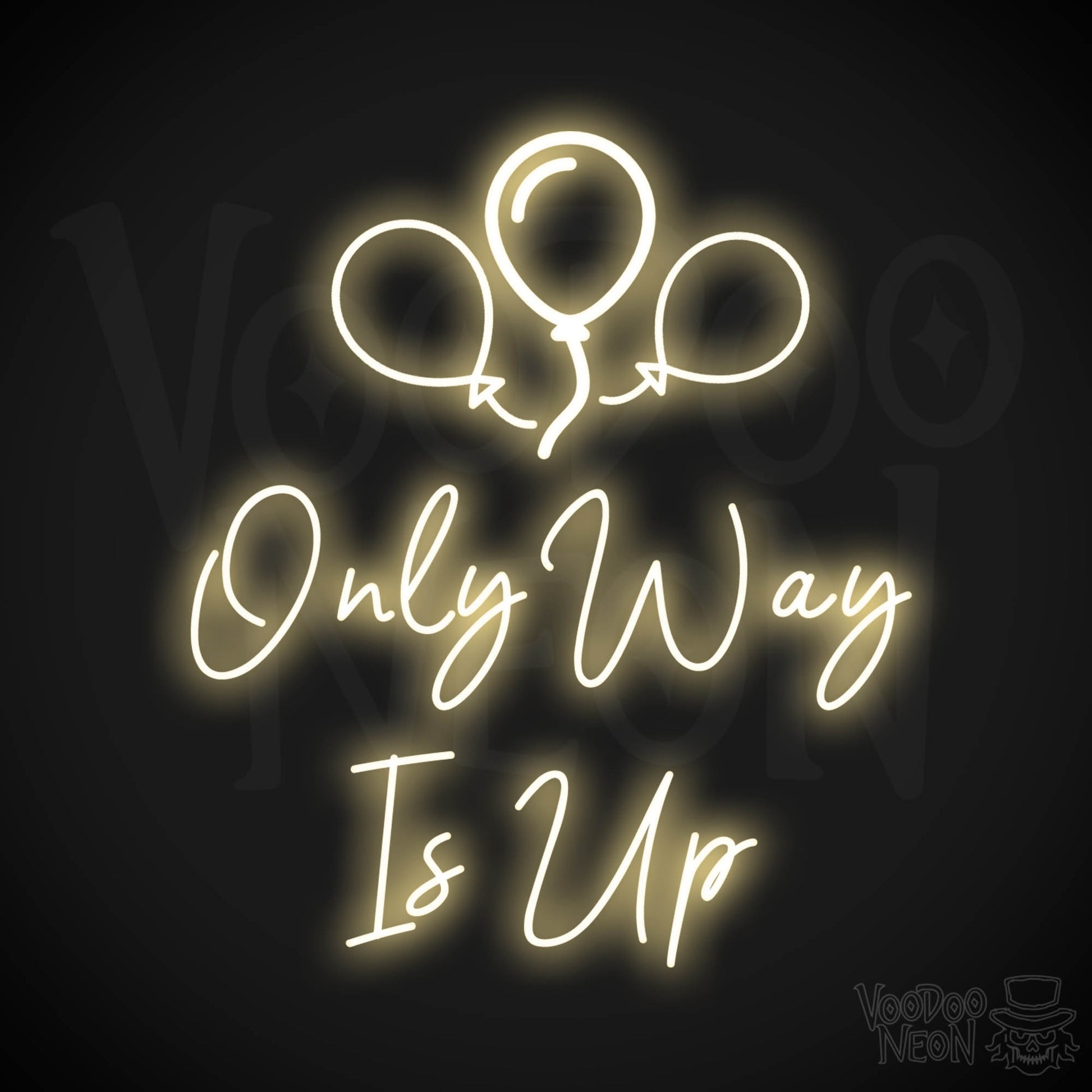 Only Way Is Up Neon Sign - Neon Only Way Is Up Sign - LED Wall Art - Color Warm White