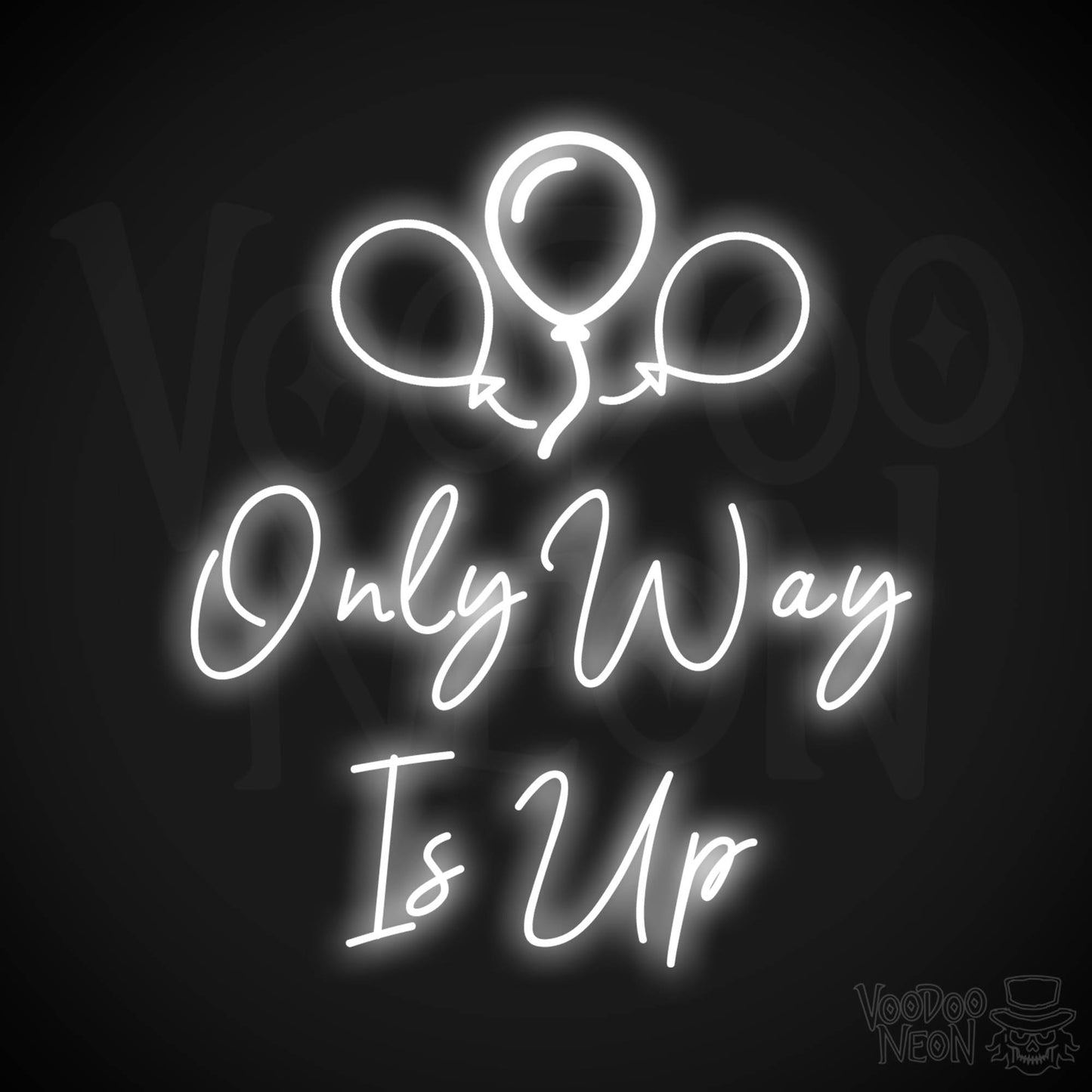 Only Way Is Up Neon Sign - Neon Only Way Is Up Sign - LED Wall Art - Color White