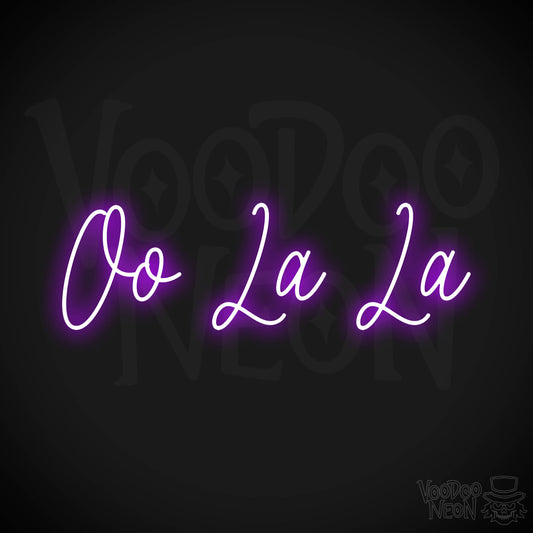 Oo La La Neon Sign - Purple