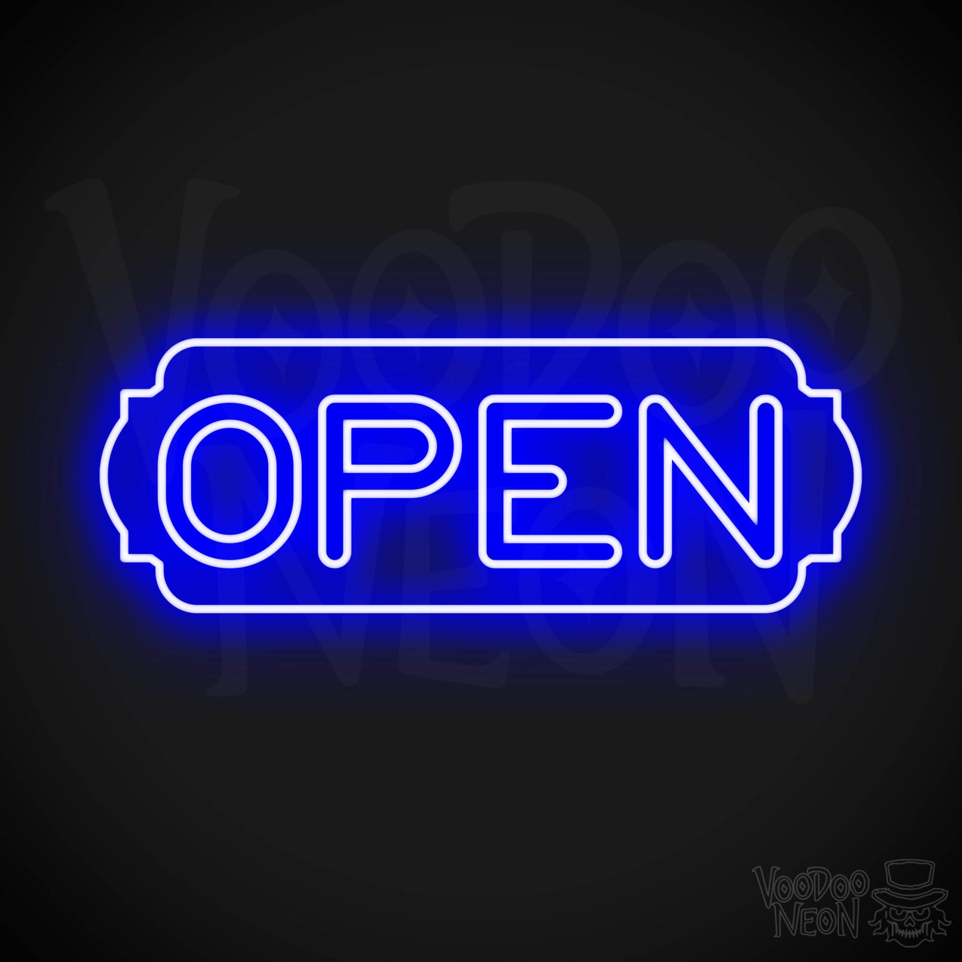 Open Neon Sign - Neon Business Open Sign - LED Signs - Color Dark Blue