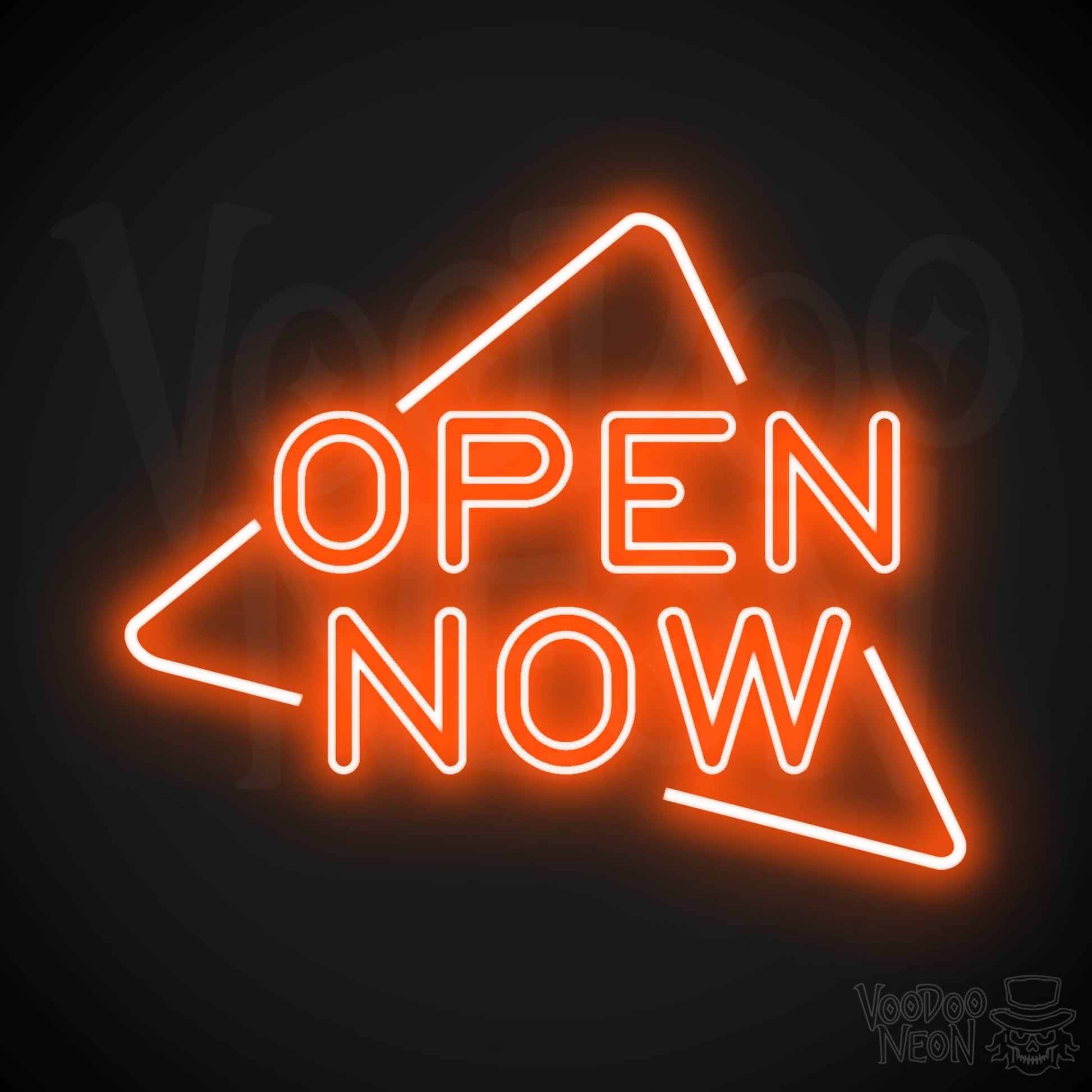 Neon Open Now Shop Sign - Open Now Neon Sign - LED Sign - Color Orange