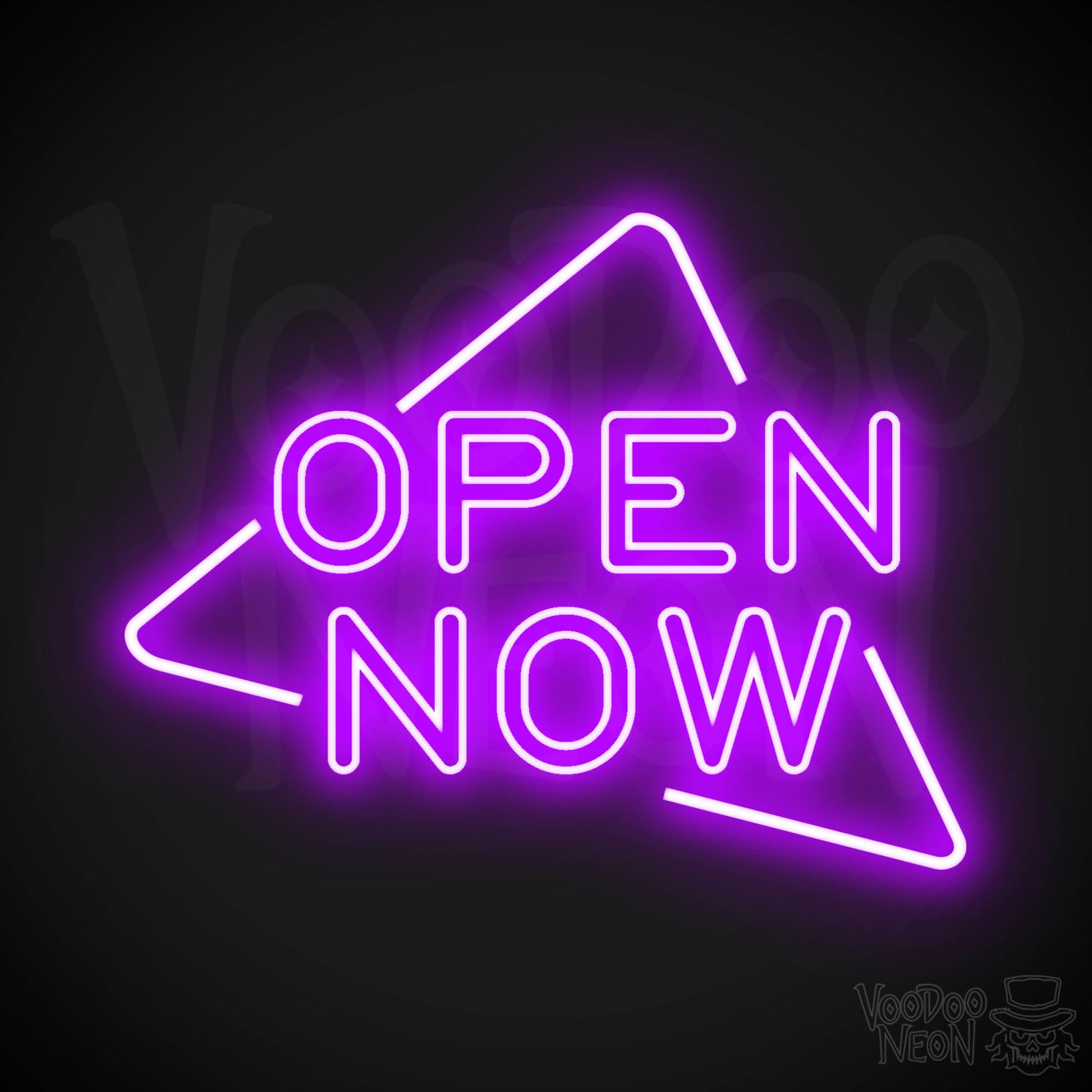 Neon Open Now Shop Sign - Open Now Neon Sign - LED Sign - Color Purple