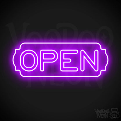 Open Neon Sign - Neon Business Open Sign - LED Signs - Color Purple