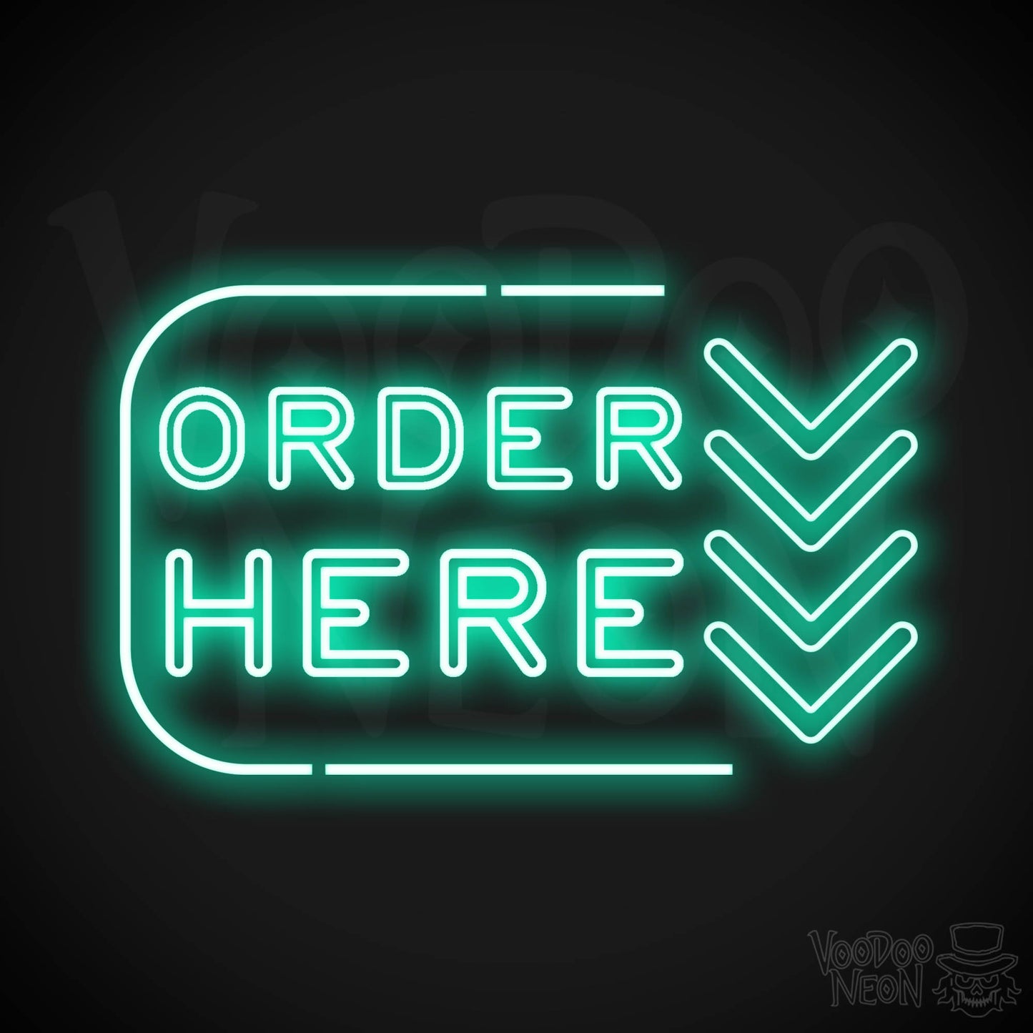 Order Here Neon Sign - Neon Order Here Sign - LED Sign - Color Light Green