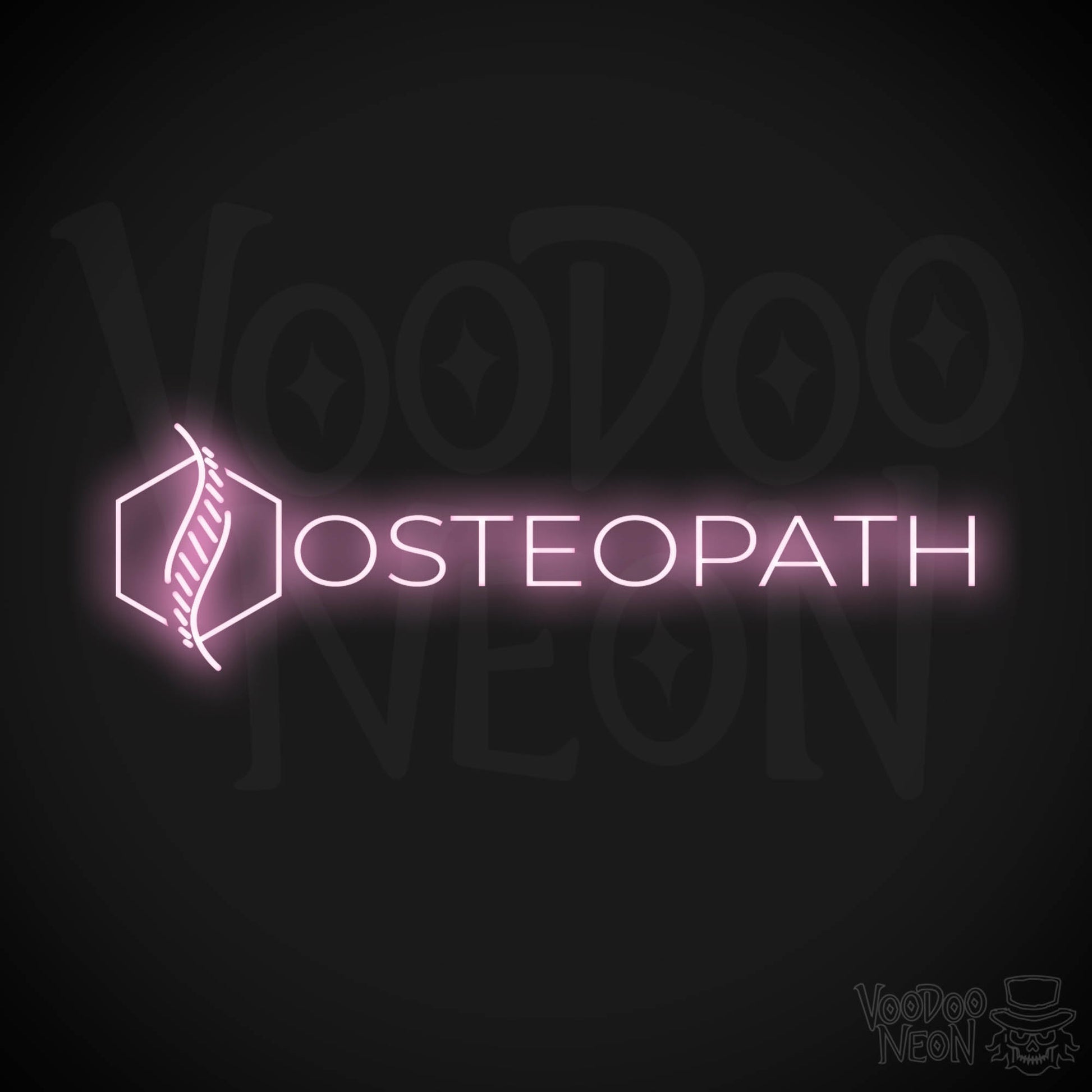 Osteopath LED Neon - Light Pink