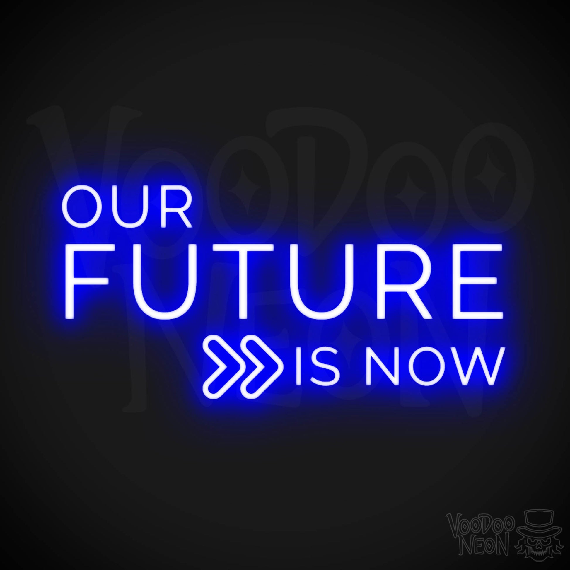 Our Future Is Now Neon Sign - Our Future Is Now Sign - Color Dark Blue